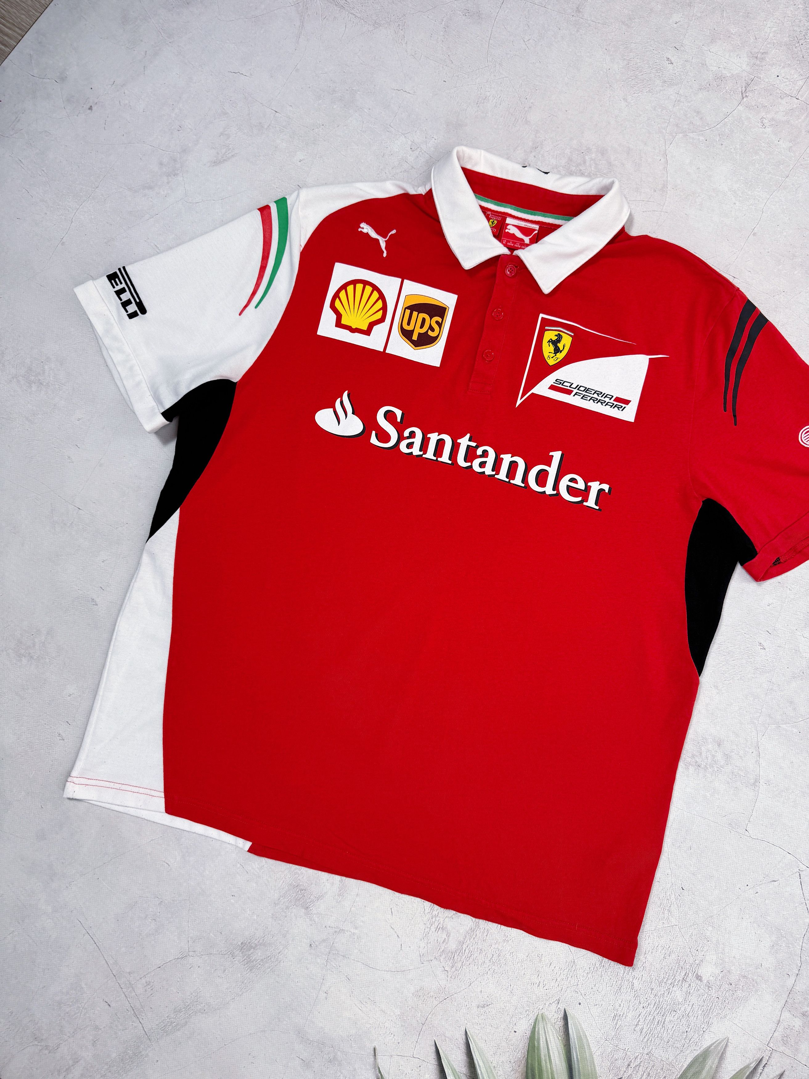 Ferrari Puma & Scuderia Ferrari Polo T-Shirt Santander Pirelli F1 Size US XL / EU 56 / 4 - 3 Thumbnail