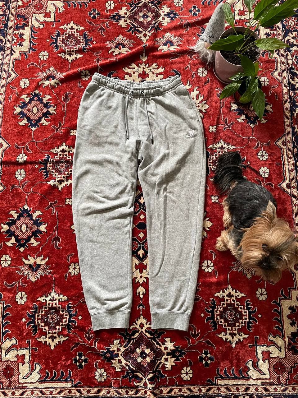 Nike × Vintage Vintage Nike 90’s Y2K Style Grey Drill Casual Sweatpants Size US 32 / EU 48 - 1 Thumbnail