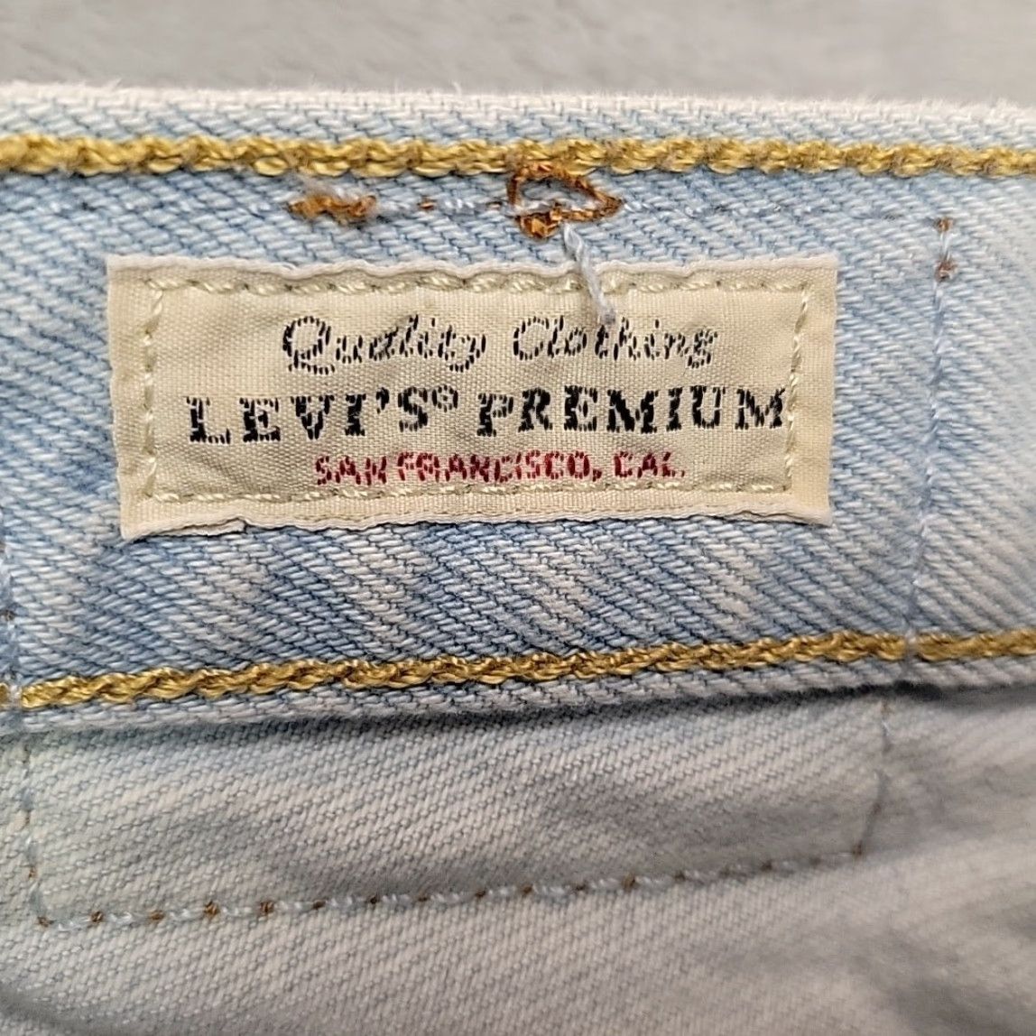 Levi's VINTAGE Levis 501 Premium Denim Shorts Women 26 Blue Distressed Cut-Off Festival Y2K Mini Mens? Size 26" / US 2 / IT 38 - 5 Thumbnail