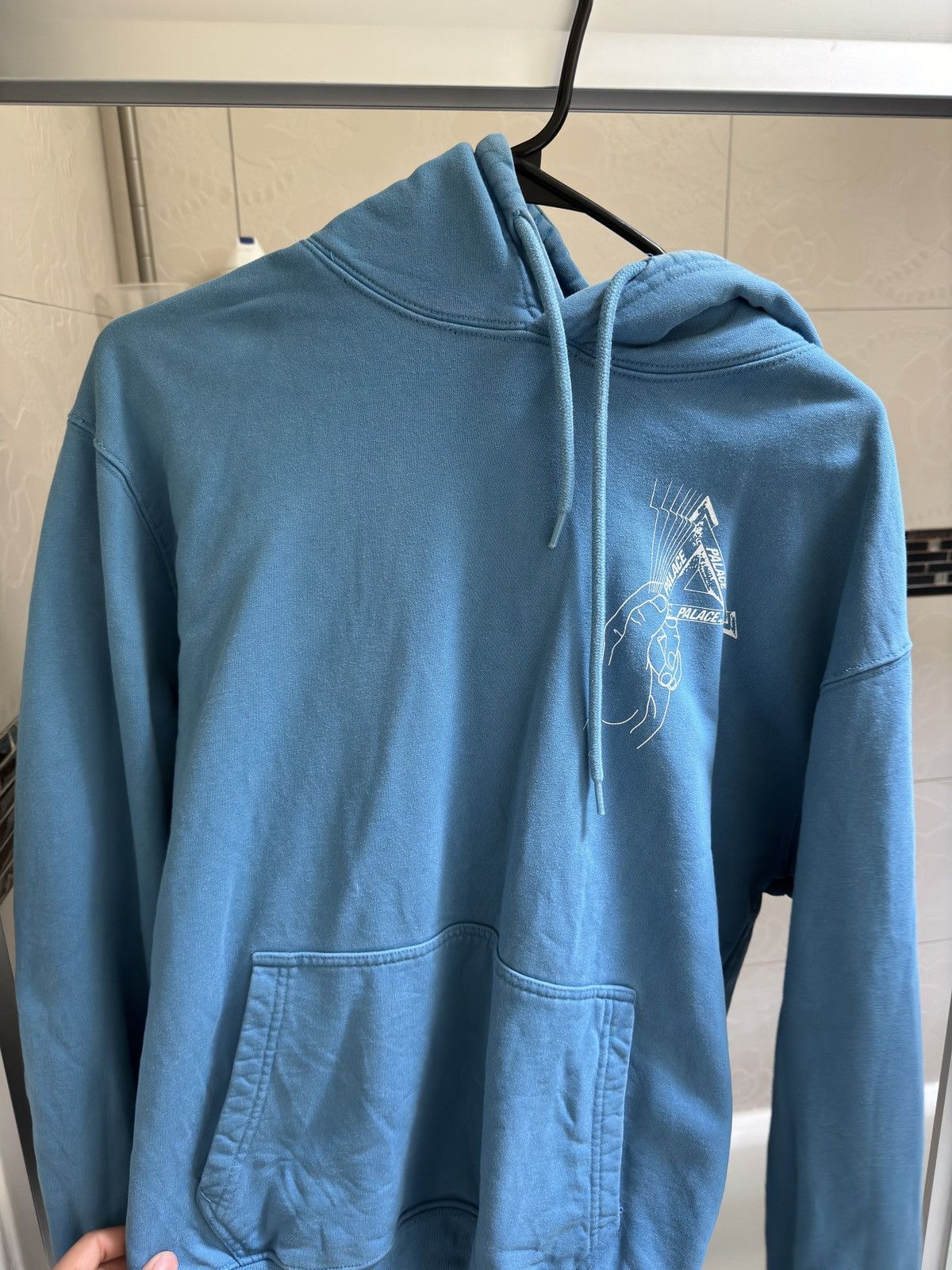 Palace Navy Hoodie | Grailed