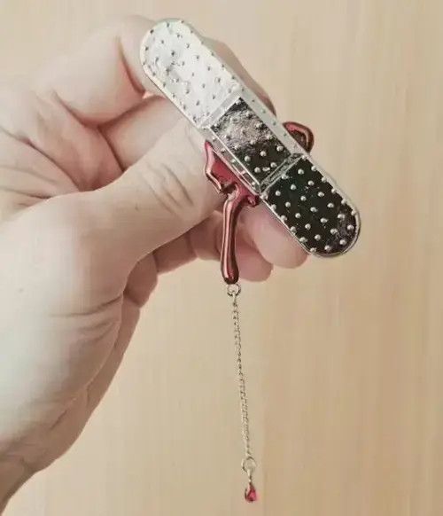 Jewelry × Vintage Bleeding Heart Band-aid Brooch Pin Size ONE SIZE - 4 Thumbnail