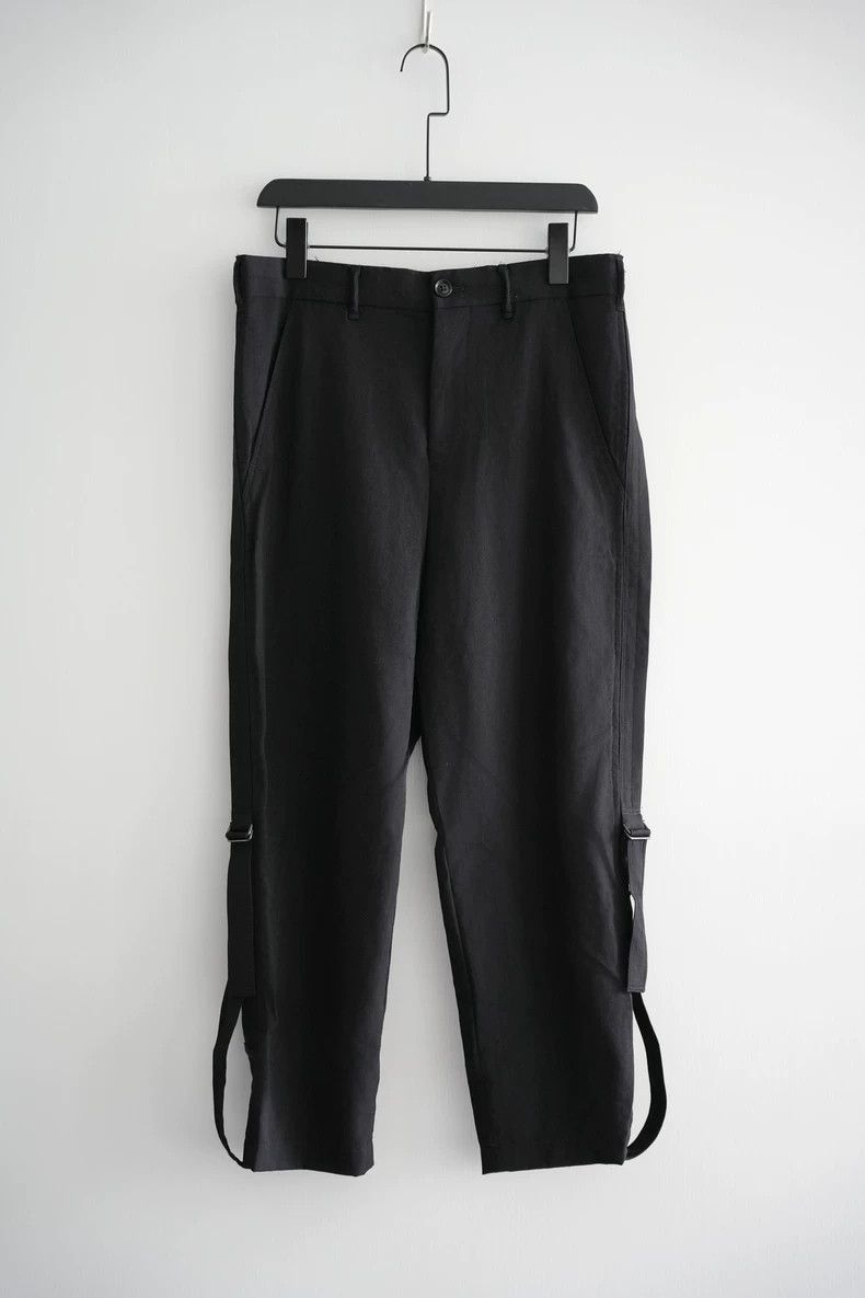 Yohji Yamamoto Yohji Yamamoto Yohji Yamamoto Black Wool Pants with Straps Size US 42 / EU 58 - 1 Thumbnail