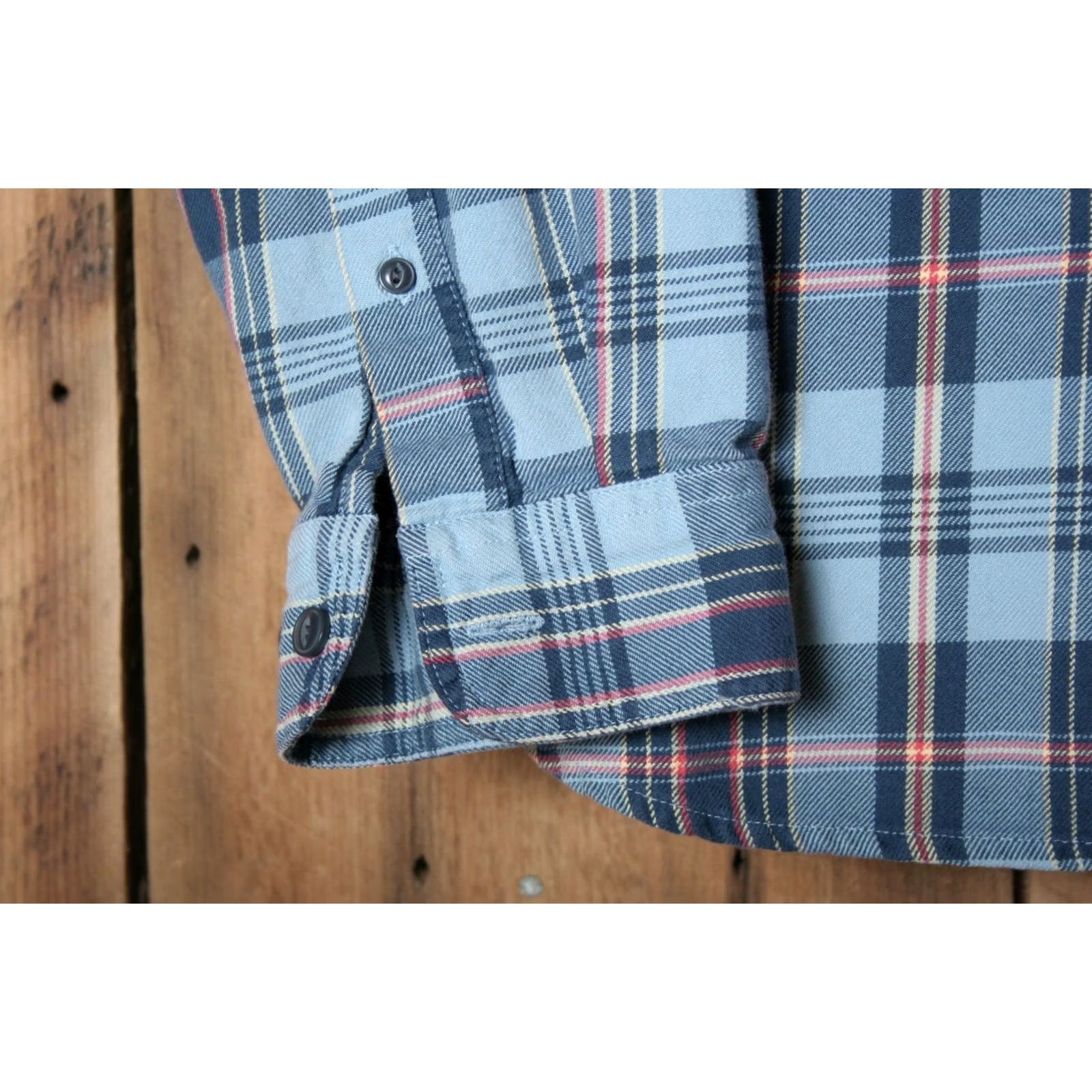 Vintage L.L. Bean Blue Plaid Midweight Cotton Button Front Shirt Sz. L Mens Shirt Regular Crew Neck? Size US L / EU 52-54 / 3 - 4 Thumbnail