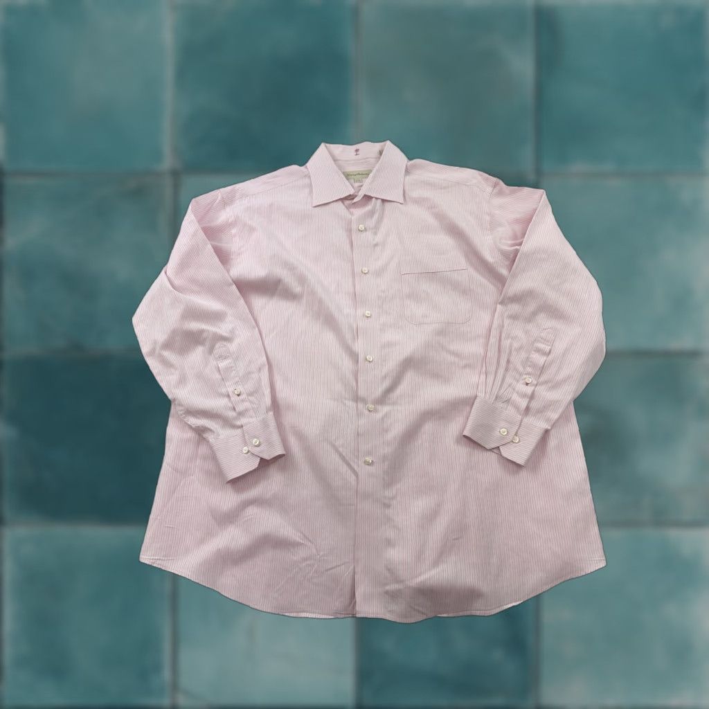 Tommy Bahama Tommy Bahama Shirt Men’s 17.5 Pink Striped Button-Up Long Sleeve Shirt Mens Regular 17.5 Cotton Striped Pink Button-Up Size US XXL / EU 58 / 5 - 1 Thumbnail