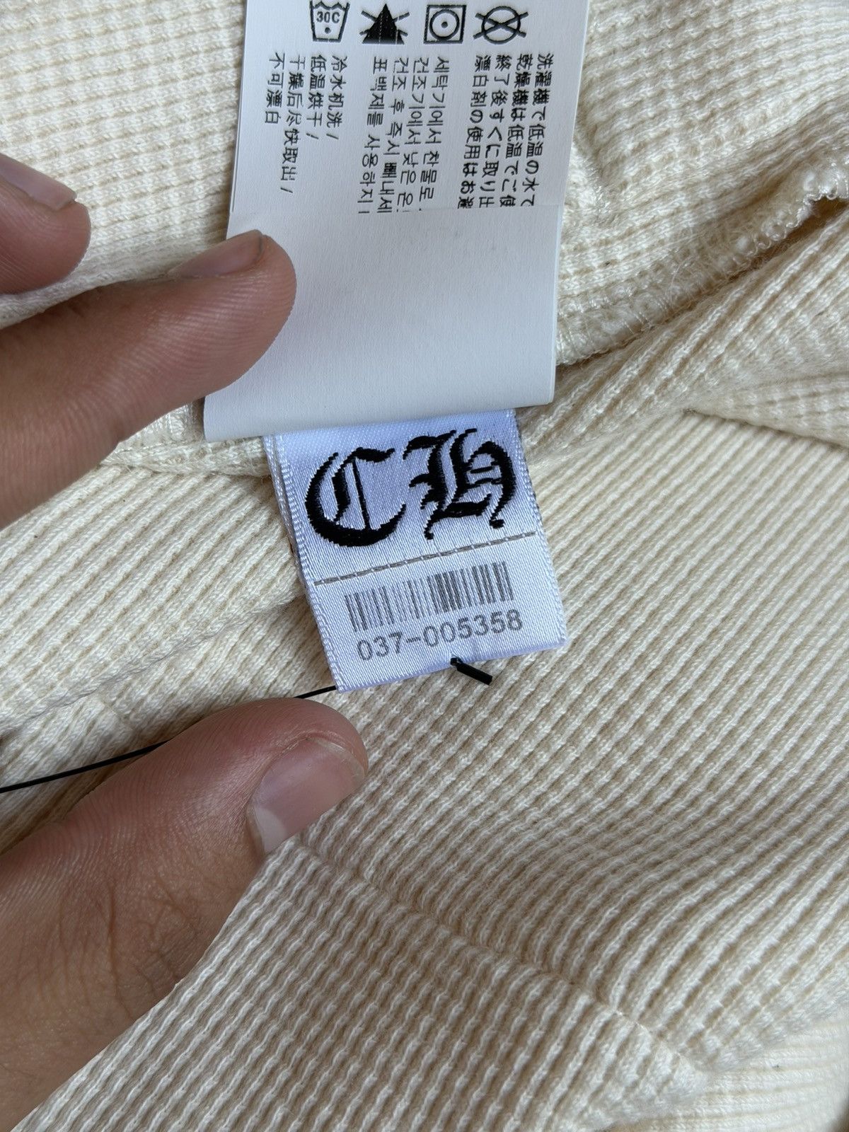 Chrome Hearts chrome hearts Waffle Henley Collar CH Logo Embroidered set Size US L / EU 52-54 / 3 - 17 Thumbnail