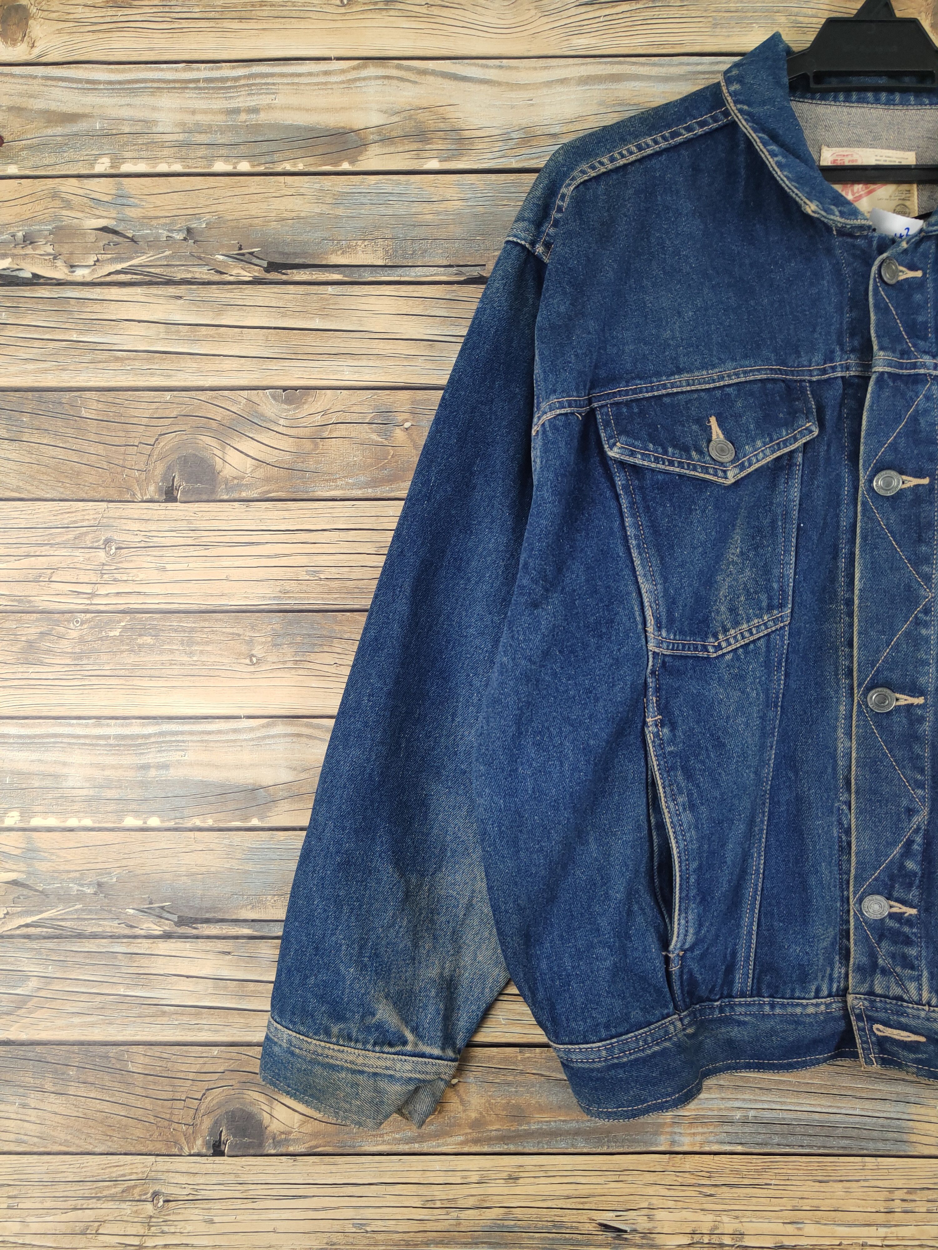 Japanese Brand Mid Course vintage Blue Denim Jackets #W2043 Size US M / EU 48-50 / 2 - 3 Thumbnail
