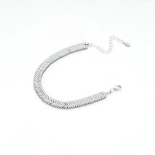 Jewelry Black Chevron Link Chain Bracelet, Adjustable Men's Bracelet Size ONE SIZE - 5 Thumbnail
