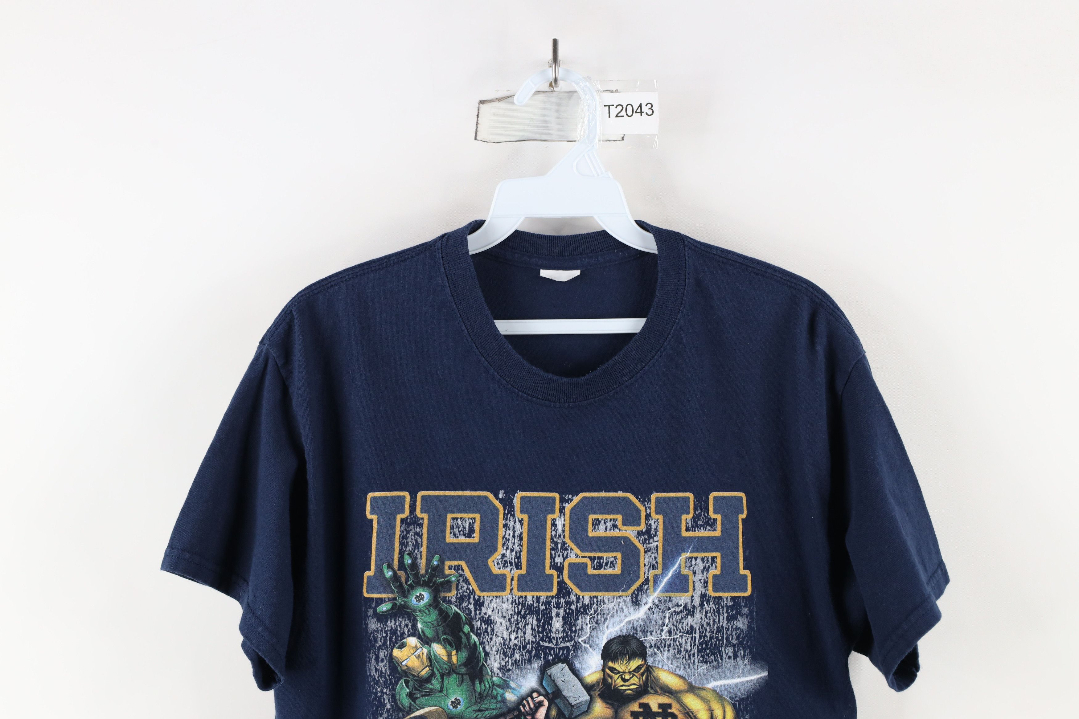 Vintage Vintage Dame University Superhero Football T-Shirt Blue Size US S / EU 44-46 / 1 - 2 Thumbnail
