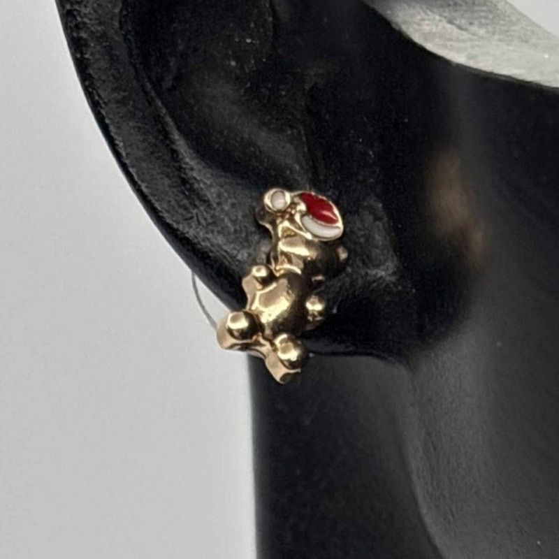 Other Gold Christmas Bear Earrings Size ONE SIZE - 1 Thumbnail