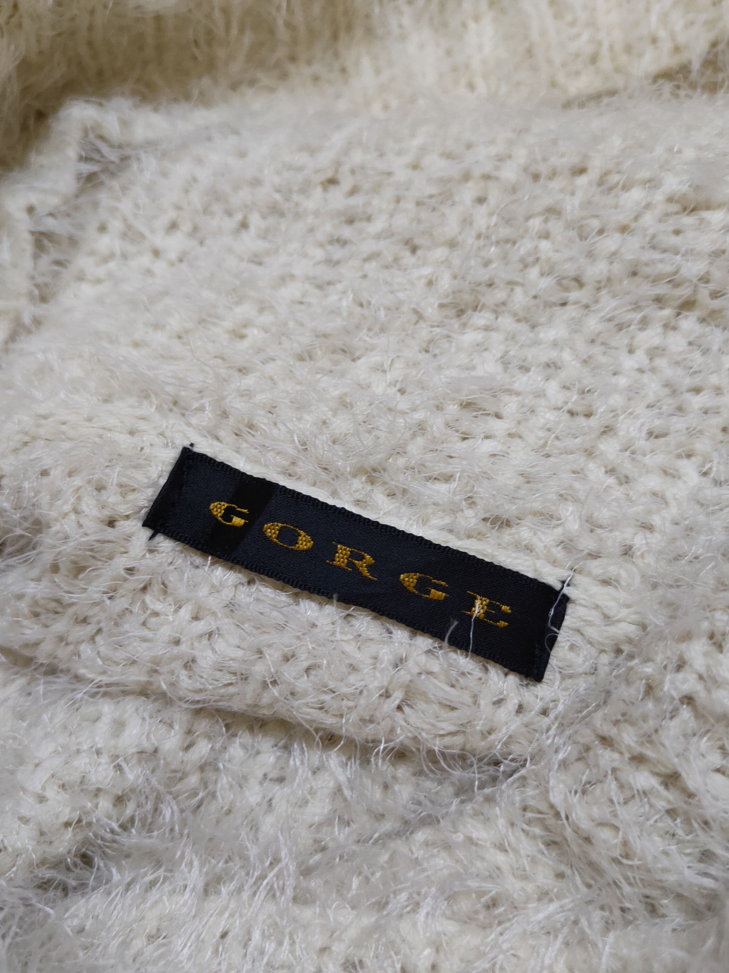 Homespun Knitwear Gorge Cream Shag Shaggy Fur Mohair Knitwear #S2275 Size S / US 4 / IT 40 - 13 Thumbnail