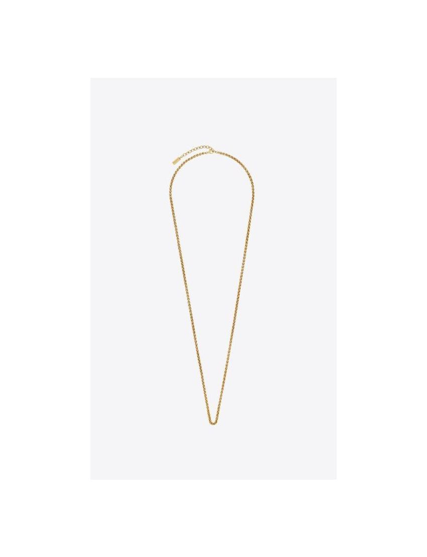 Saint Laurent Paris o1b1hav111124 Size: OS / Long Wheat Chain Necklace in Gold Size ONE SIZE - 1 Thumbnail