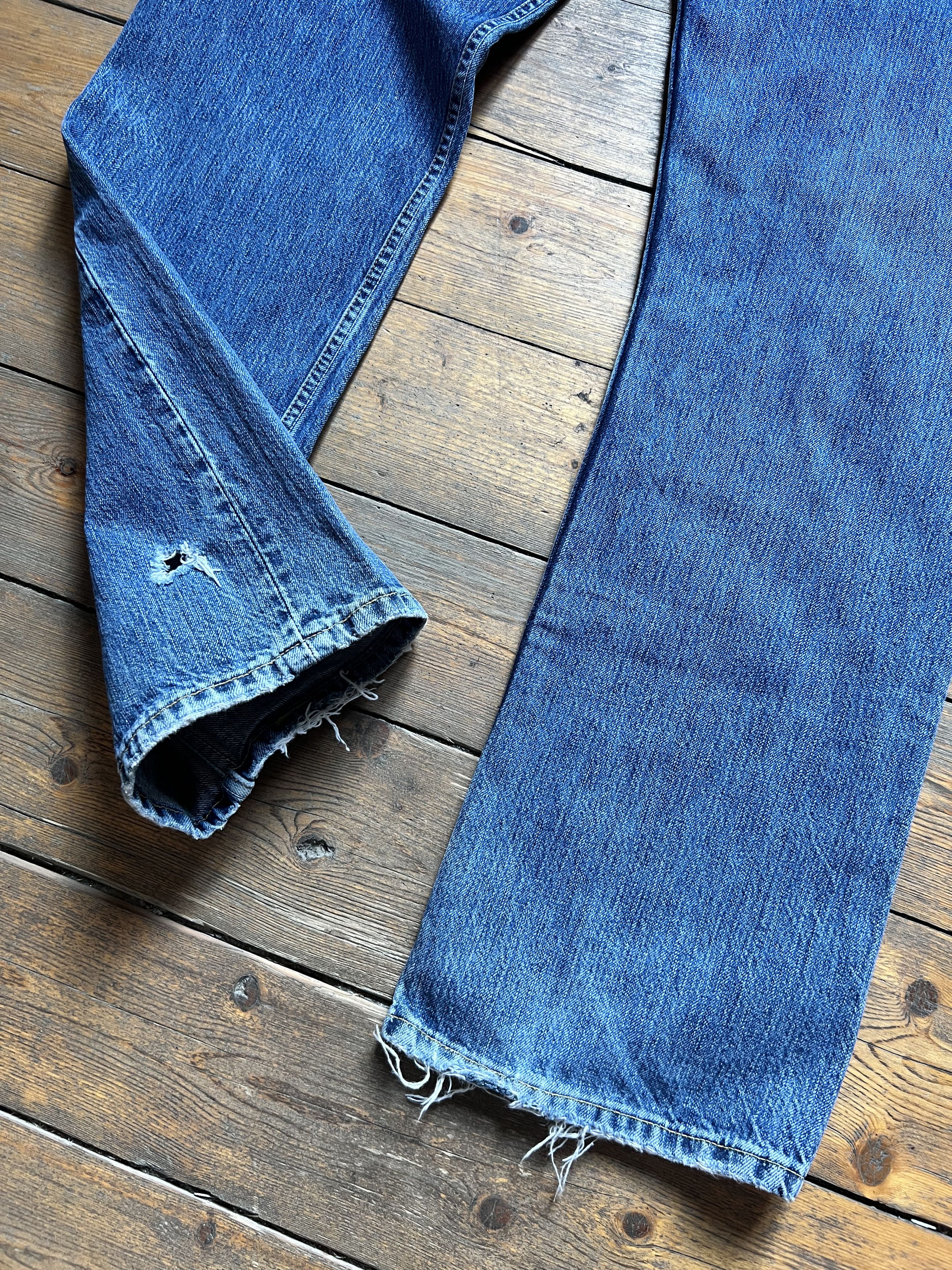 Levi's Vintage Clothing Levis Old Stressed 501 Denim Jeans Pants Size US 33 - 4 Thumbnail