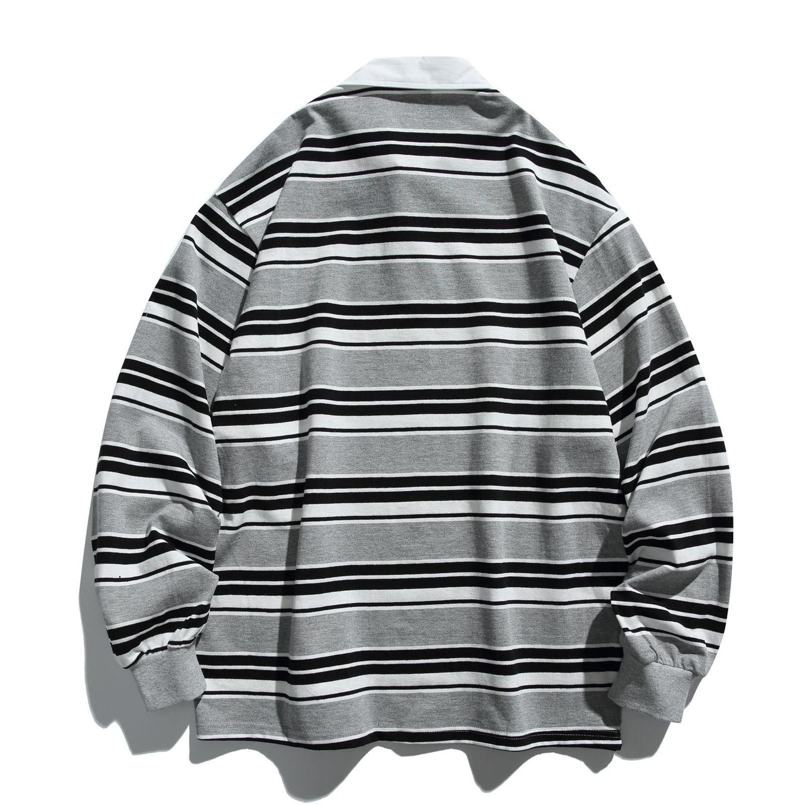 Other Stripe Polo Collar Long-Sleeve Sweatshirt Size US M / EU 48-50 / 2 - 2 Thumbnail