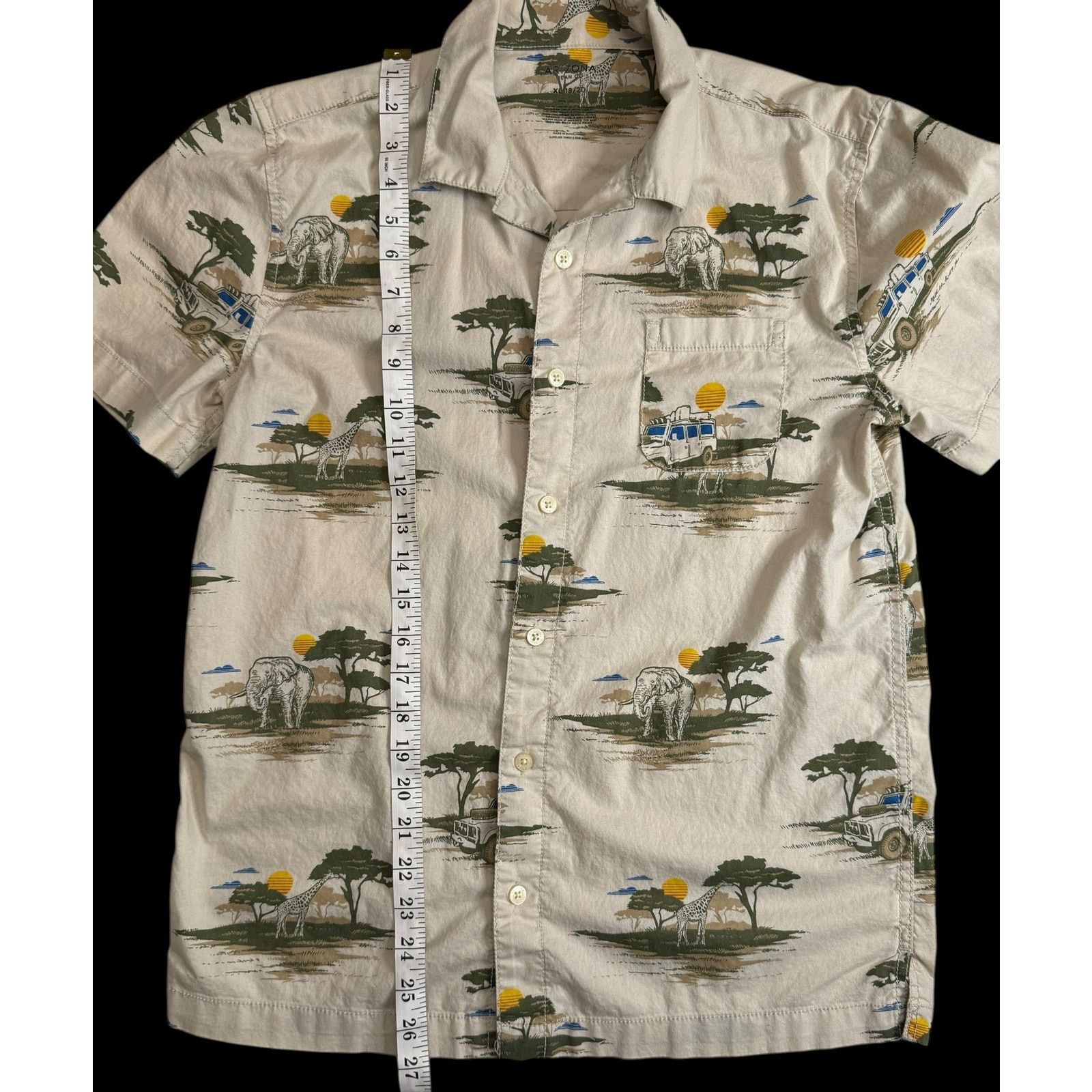 Arizona Jean Co. Safari Button Up Shirt XL Men’s Elephant Giraffe Arizona Size US XL / EU 56 / 4 - 9 Thumbnail