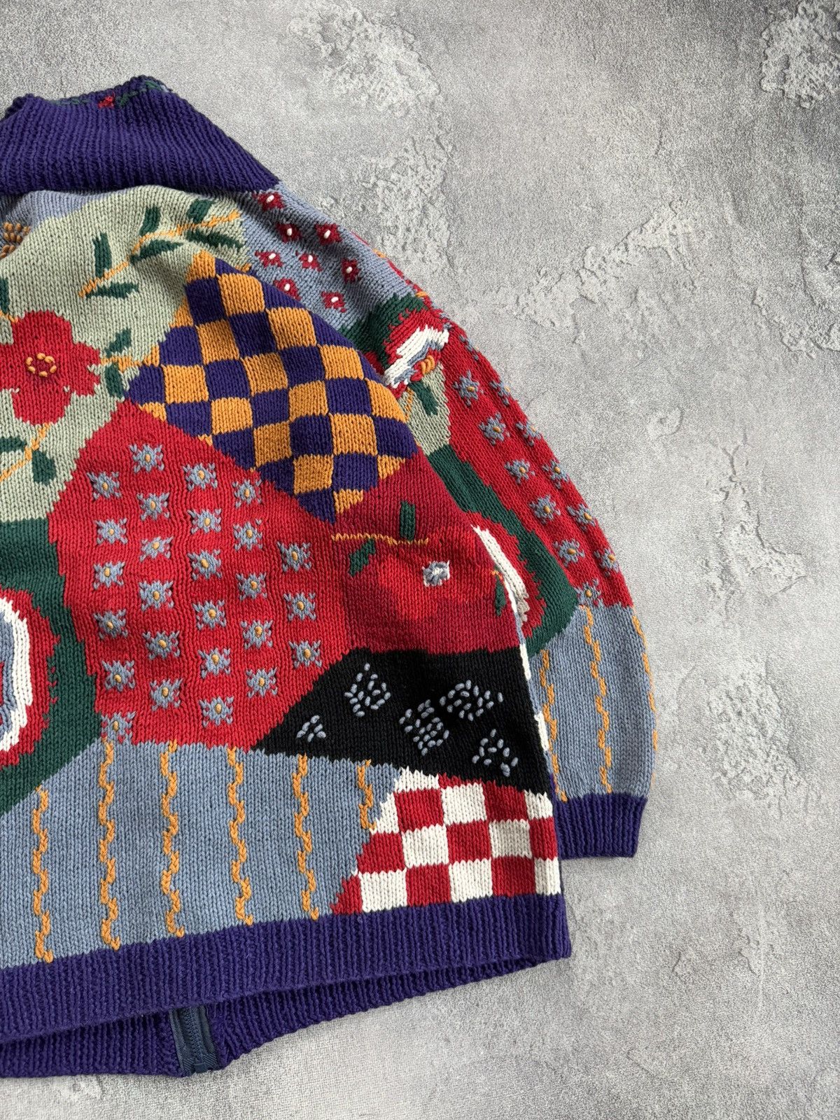 Kanata Hand Knits Vintage Retro M/size Hand knitwear zip sweater cardigan 90s Size M / US 6-8 / IT 42-44 - 13 Thumbnail