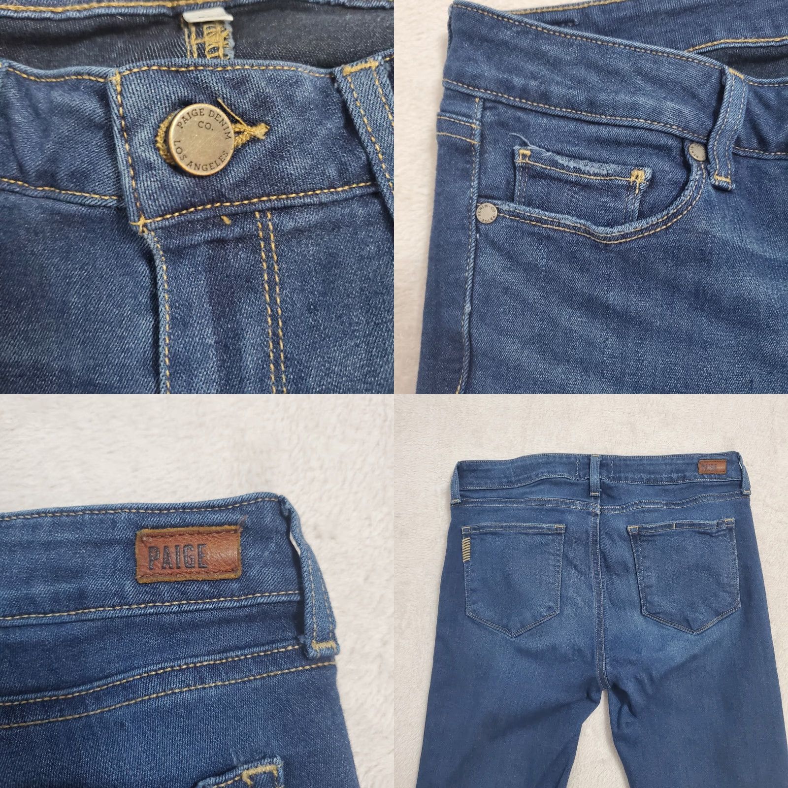 Paige Paige Jeans Women’s Size 29 Mid Rise Skinny Stretch Denim Blue Skyline Regular 5-Pocket Womens Jeans Size 29" - 8 Thumbnail