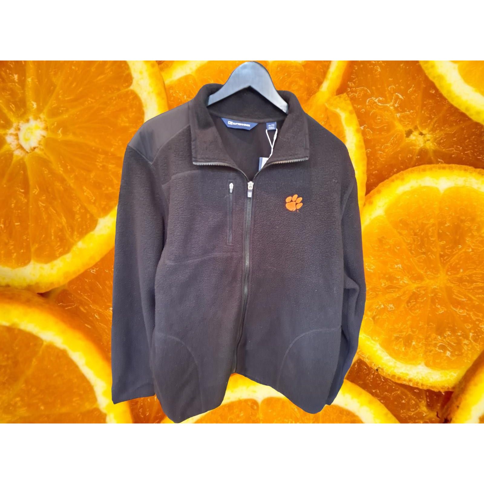 Cutter & Buck New Cutter and Buck Black Fleece Jacket with Orange Clemson Size US XL / EU 56 / 4 - 1 Thumbnail