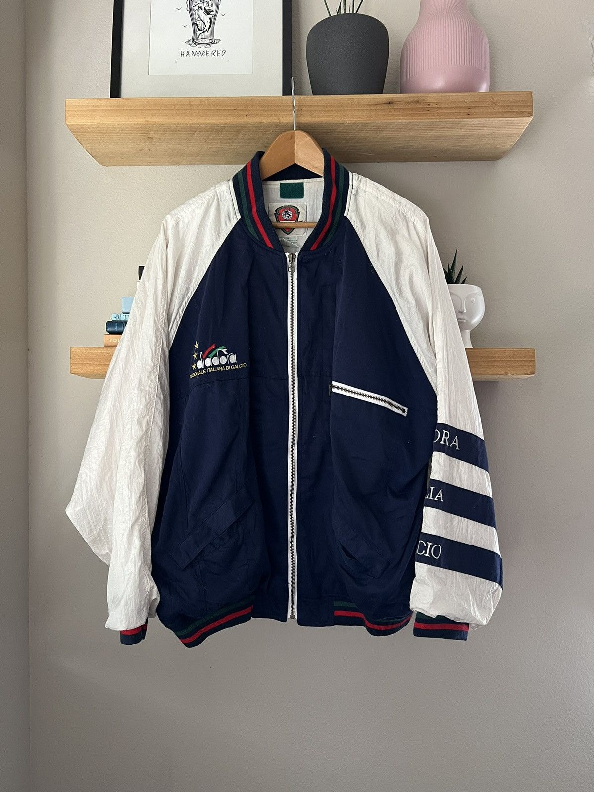 Diadora Soccer jacket vintage rare Italy size XL Size US XL / EU 56 / 4 - 1 Thumbnail