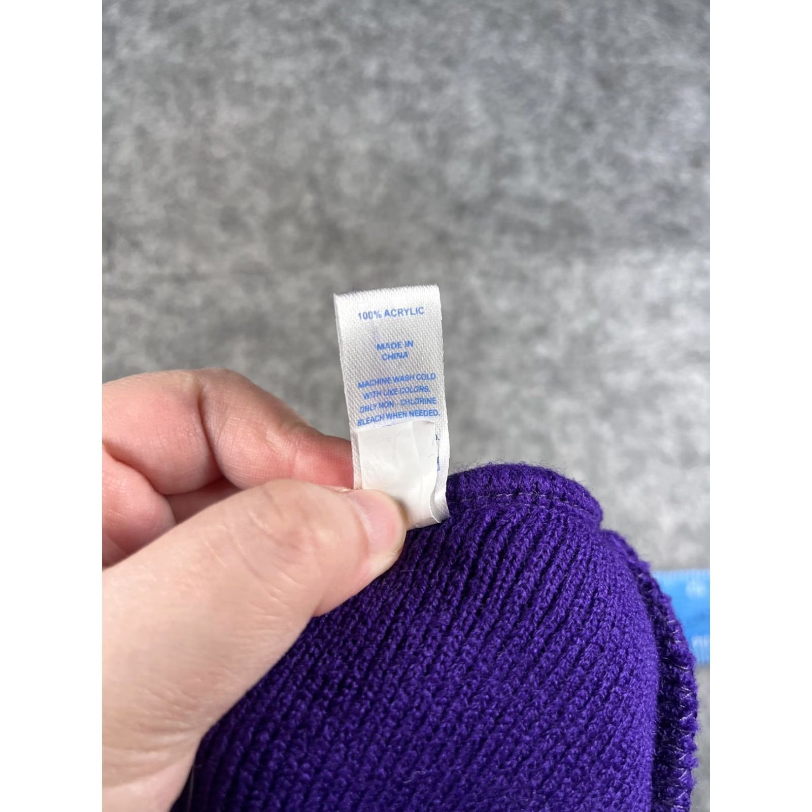 Port & Company Port & Company Hat Beanie Mens One Size Purple Weber State Knit Winter College Sports Cuffed Embroidered Mens Rhinestones? Size ONE SIZE - 8 Thumbnail