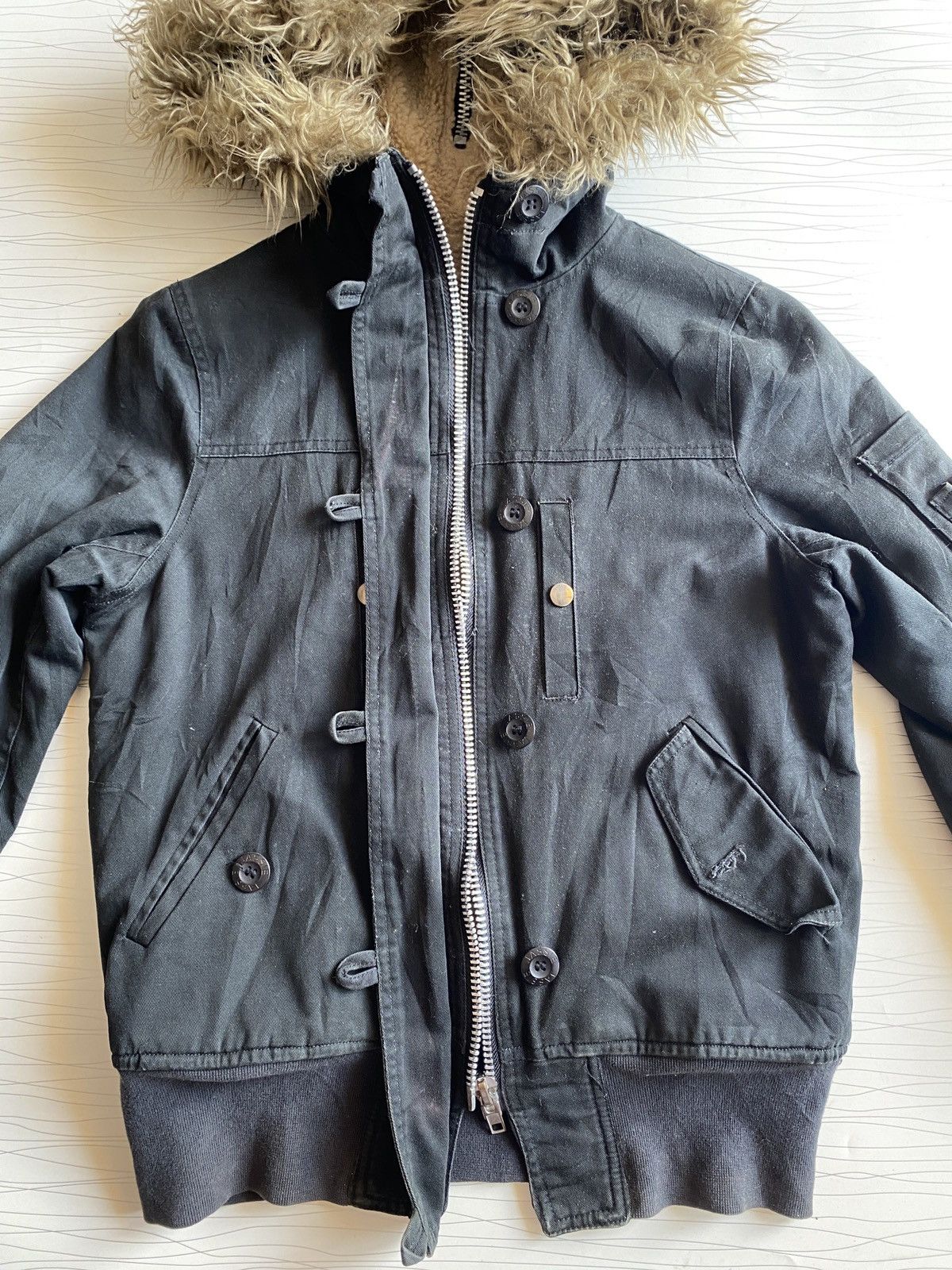20471120 Japanes Brand Jassie Parka Fur Jacket Sherpa Detachable Hood Size US M / EU 48-50 / 2 - 14 Thumbnail