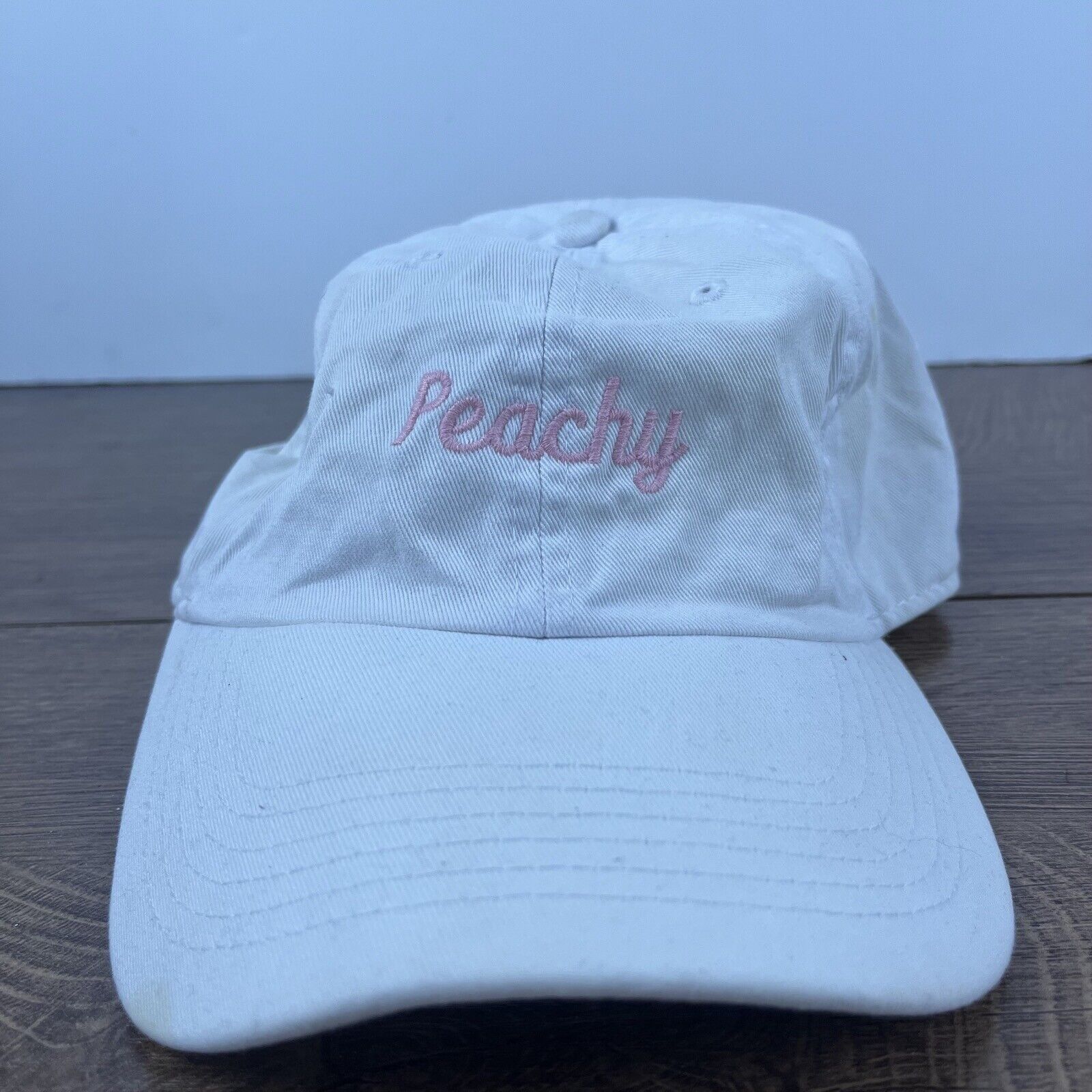 Other Peachy Hat Peach Adjustable Hat White Adjustable Hat White A Size ONE SIZE - 2 Thumbnail