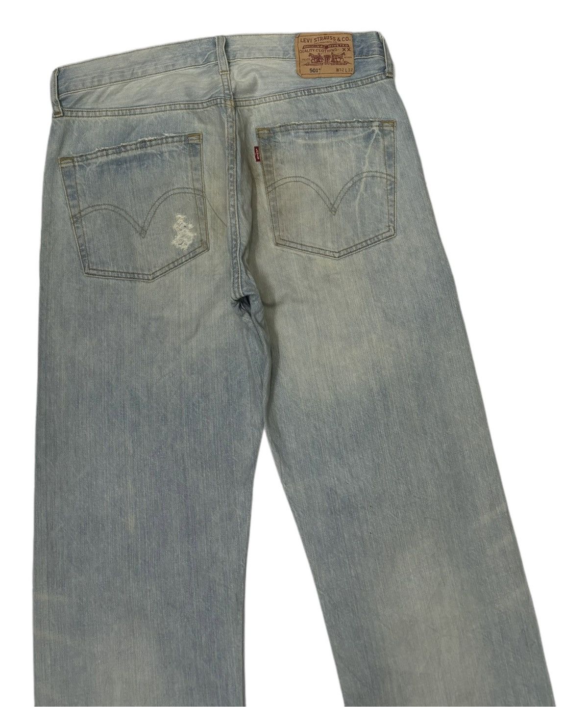 Levi's VINTAGE LEVIS 501 CLAW MARK BLUE WASH DISTRESS DENIM JEANS Size US 32 / EU 48 - 7 Thumbnail