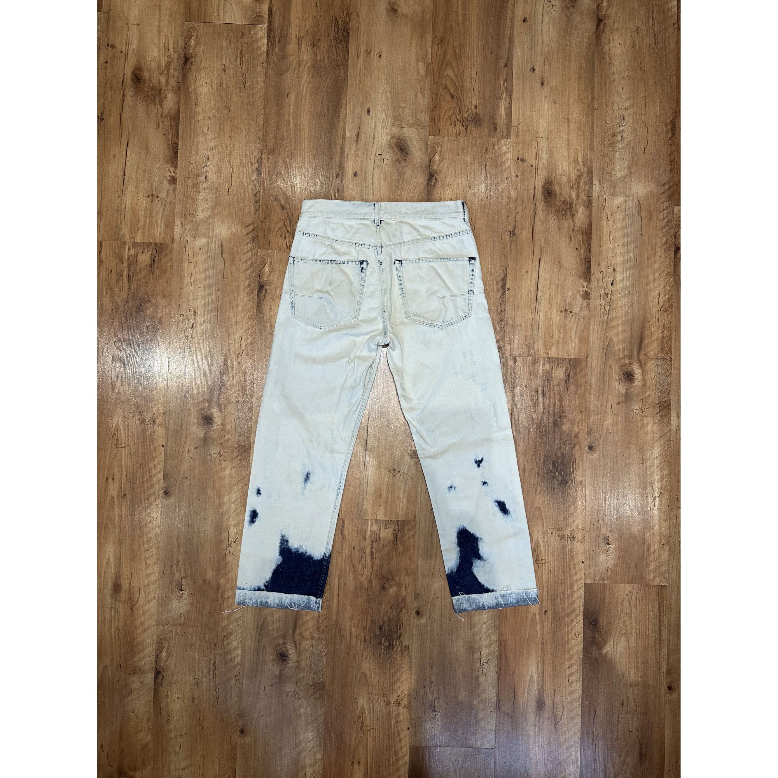 Dior Christian Dior Bleached Denim Jeans F34 Bee Logo Graphic Jea Size 34" / US 12 / IT 48 - 3 Thumbnail