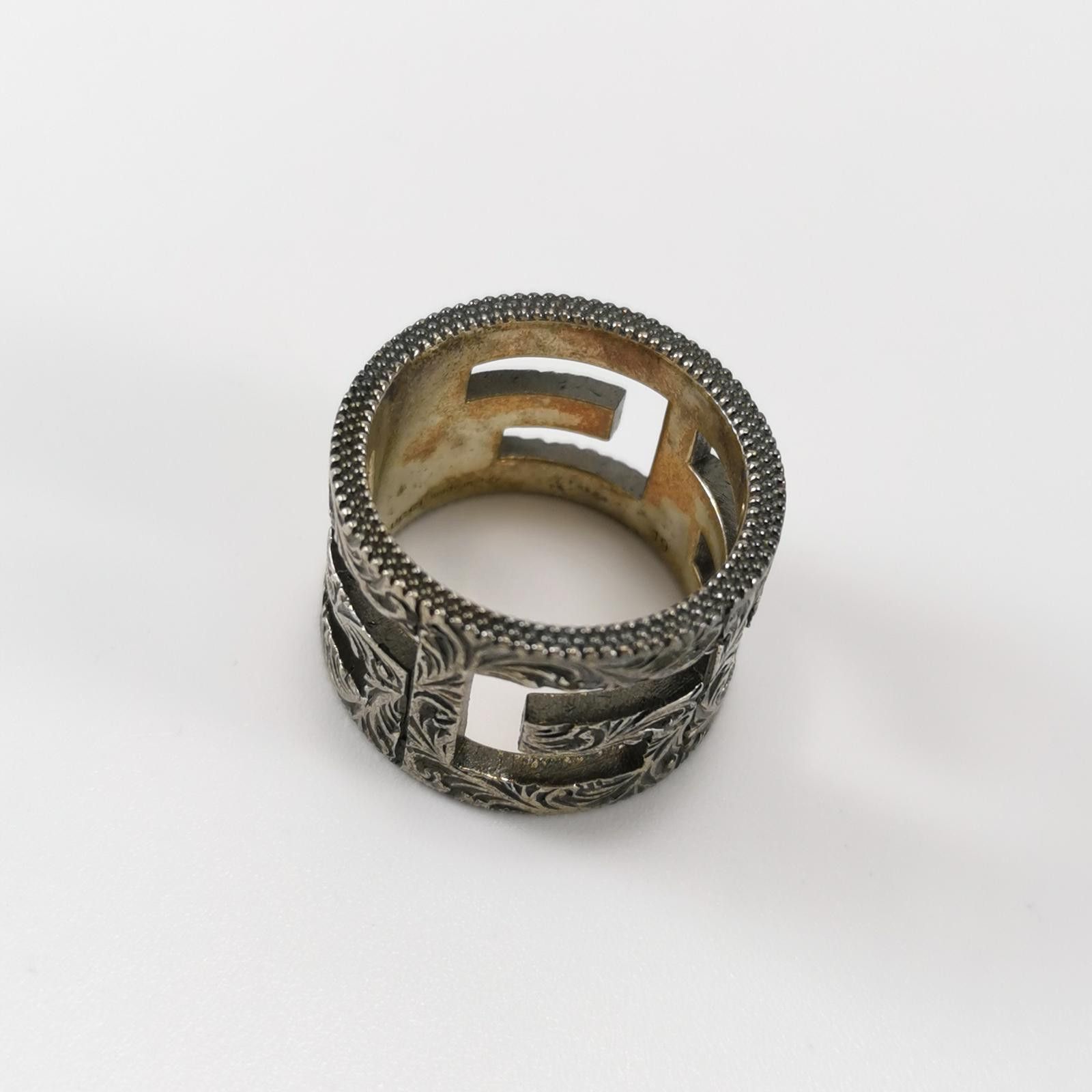 Gucci Gucci Silver Hollow Double G Ring Size 19 -z2505 Size ONE SIZE - 5 Thumbnail