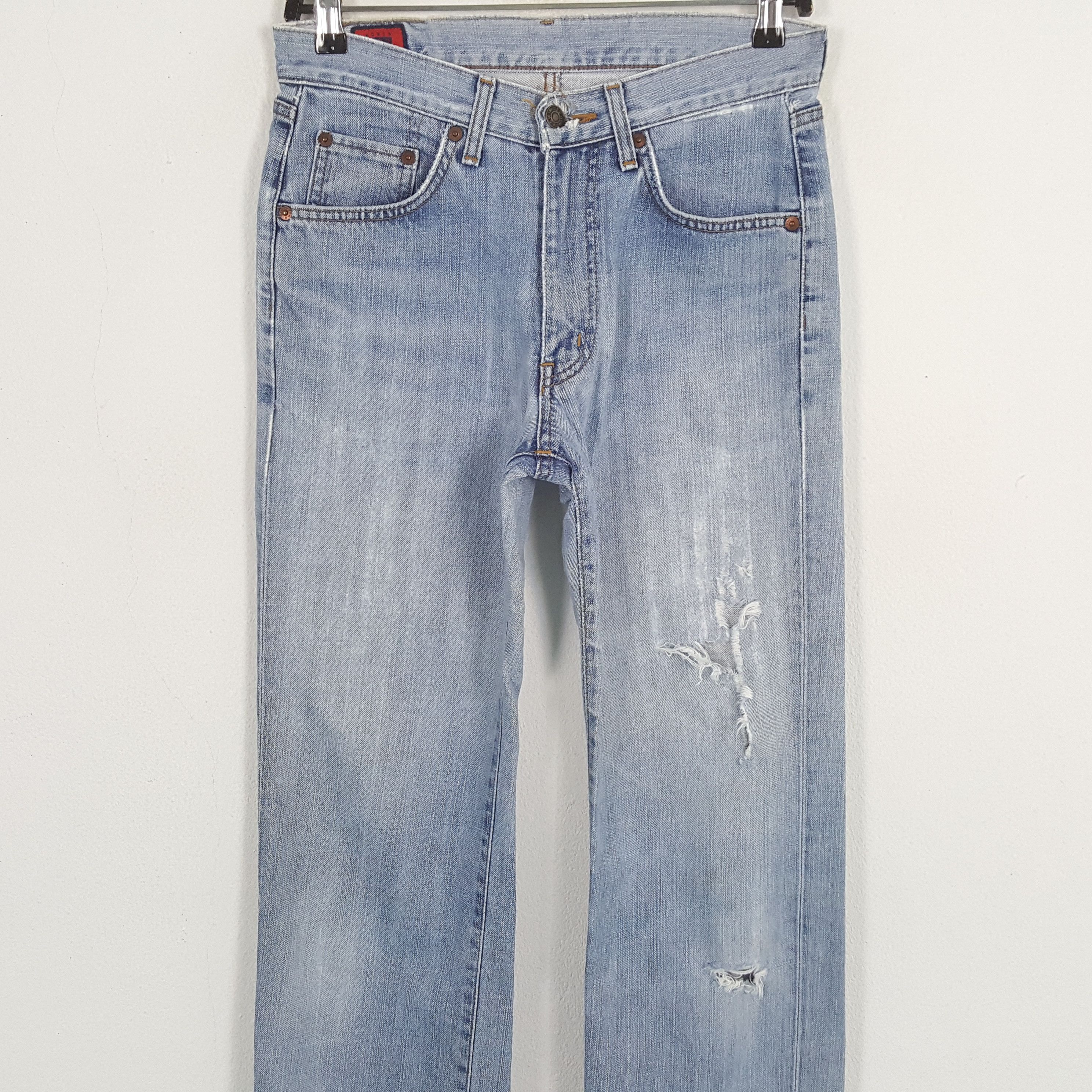 Edwin × Japanese Brand × Vintage EDWIN Streetwear Style Distressed Jean Size US 28 / EU 44 - 2 Thumbnail