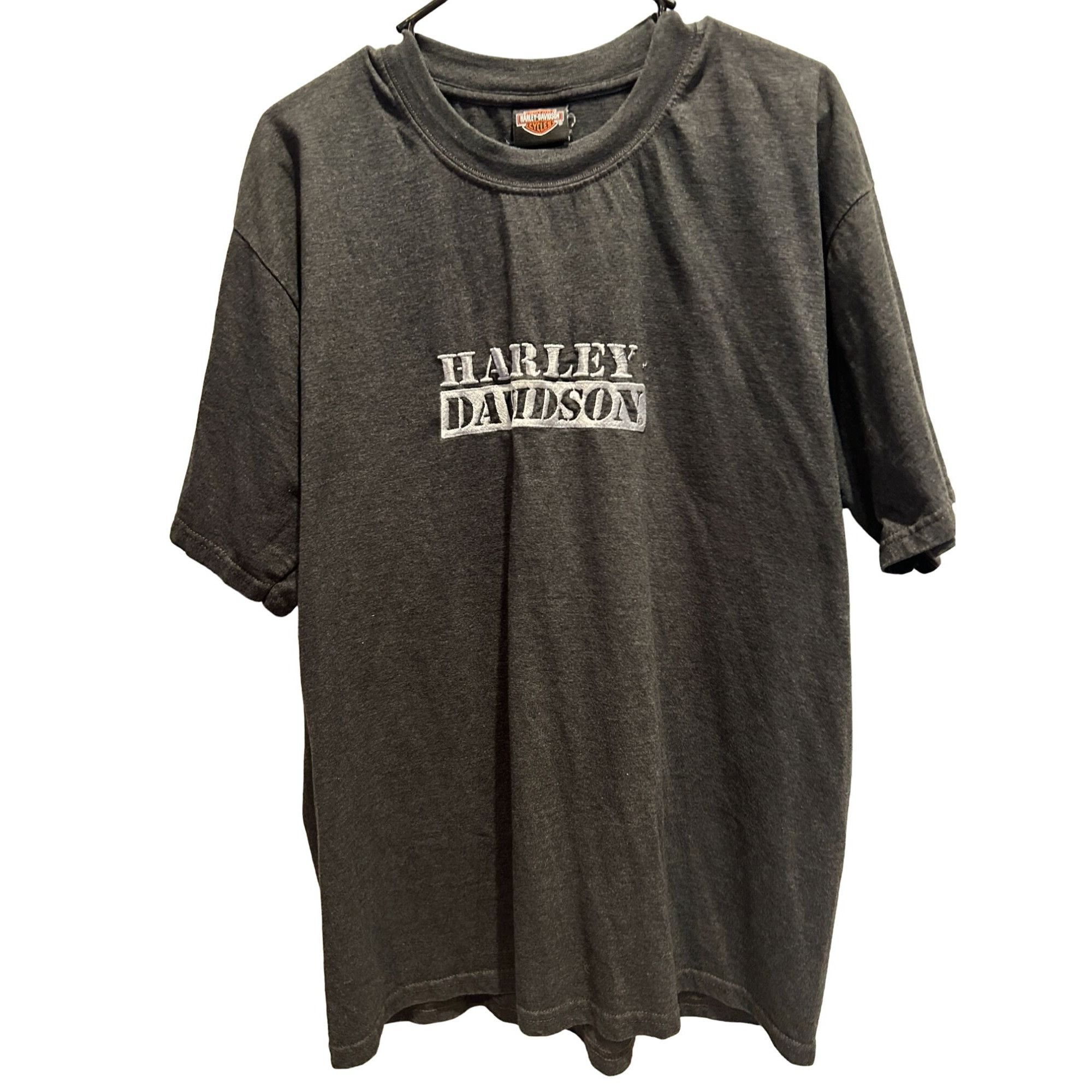 Harley Davidson Motorcycles Large Gray T-Shirt Tee Cotton B