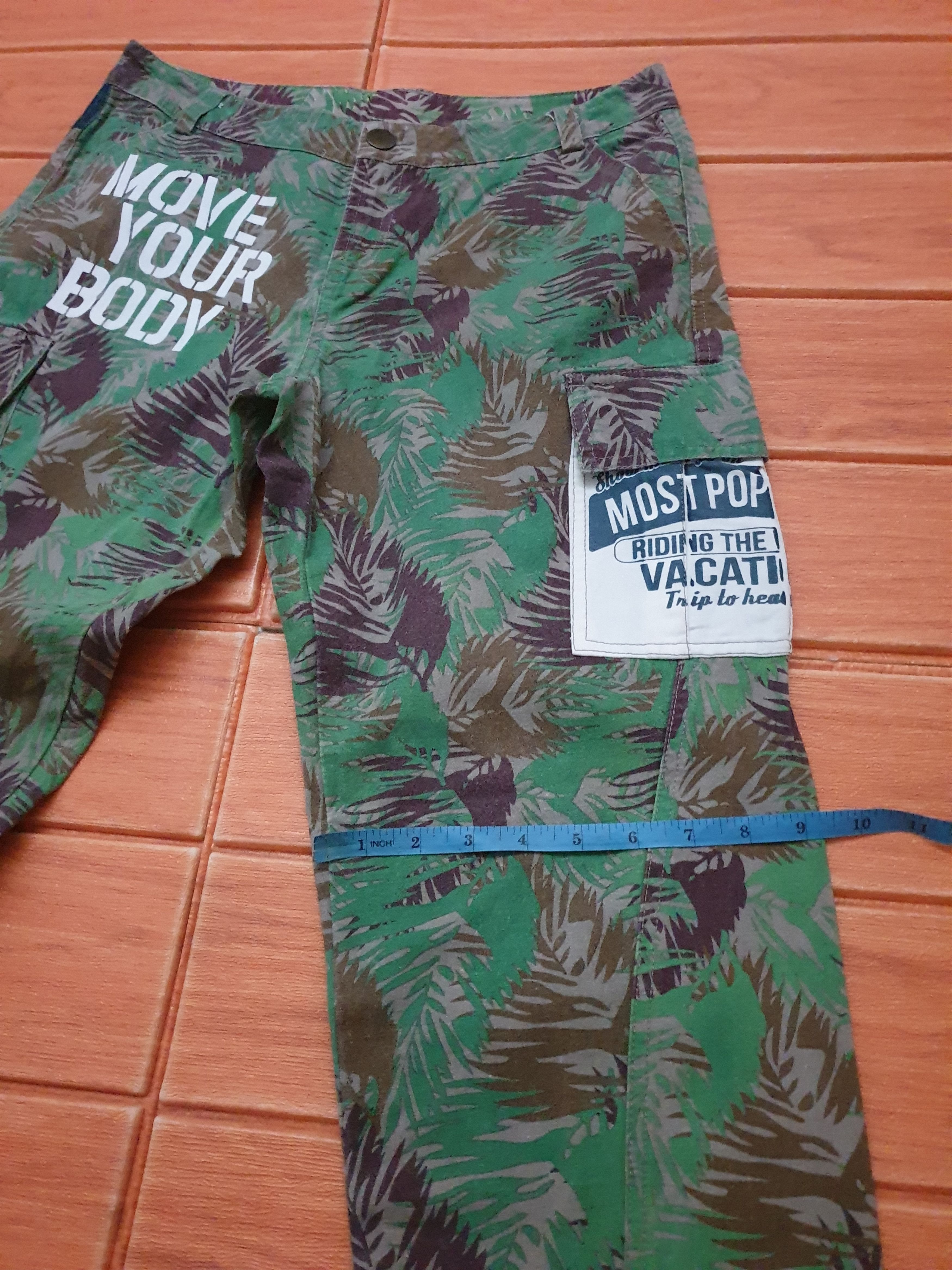 Japanese Brand Blue Moon leaf camouflage Pant Size US 31 - 5 Thumbnail