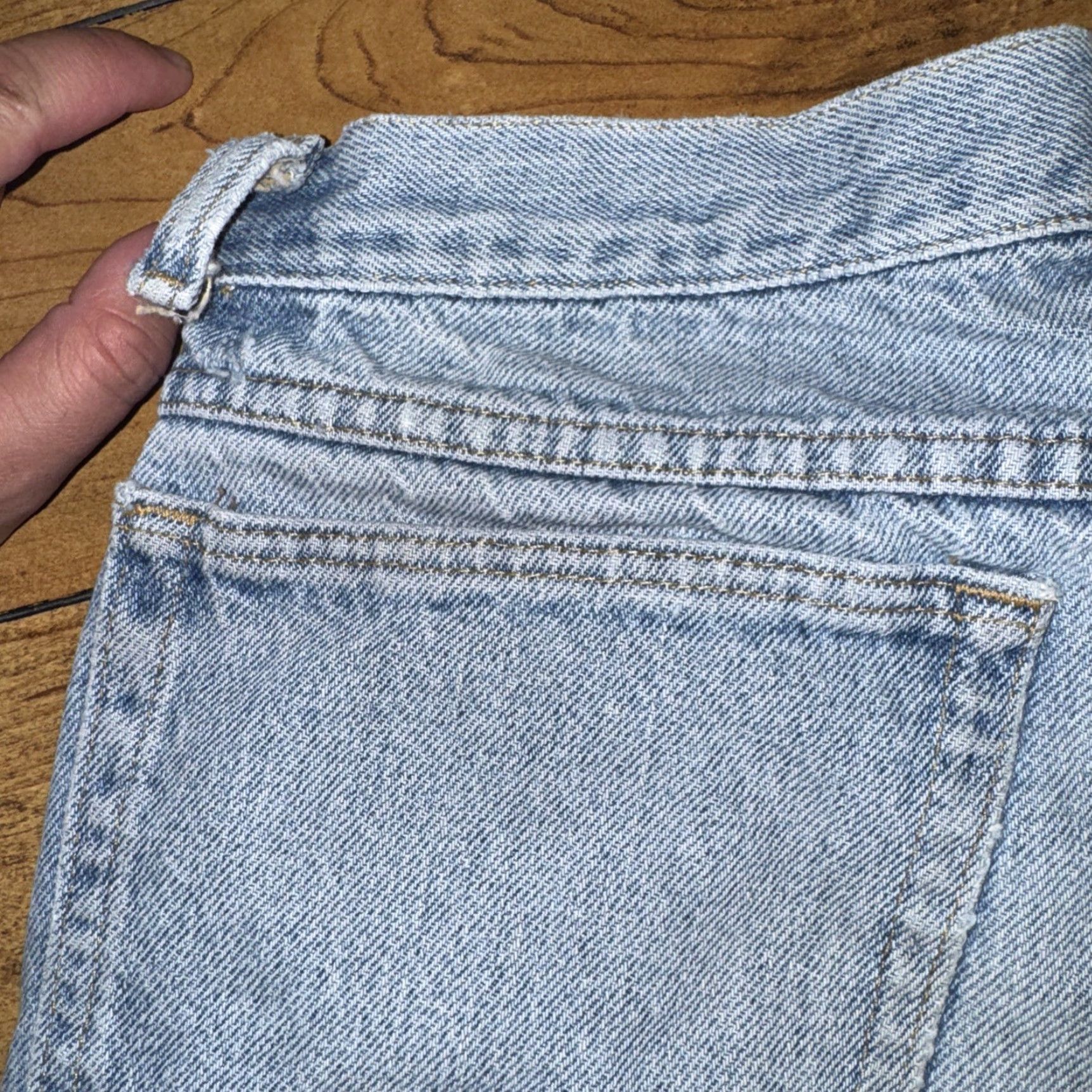 Wrangler VINTAGE Wrangler Denim Shorts 30x10 Light Blue Jorts Mens Short Jeans 30 Blue Denim Straight Size US 30 / EU 46 - 7 Thumbnail