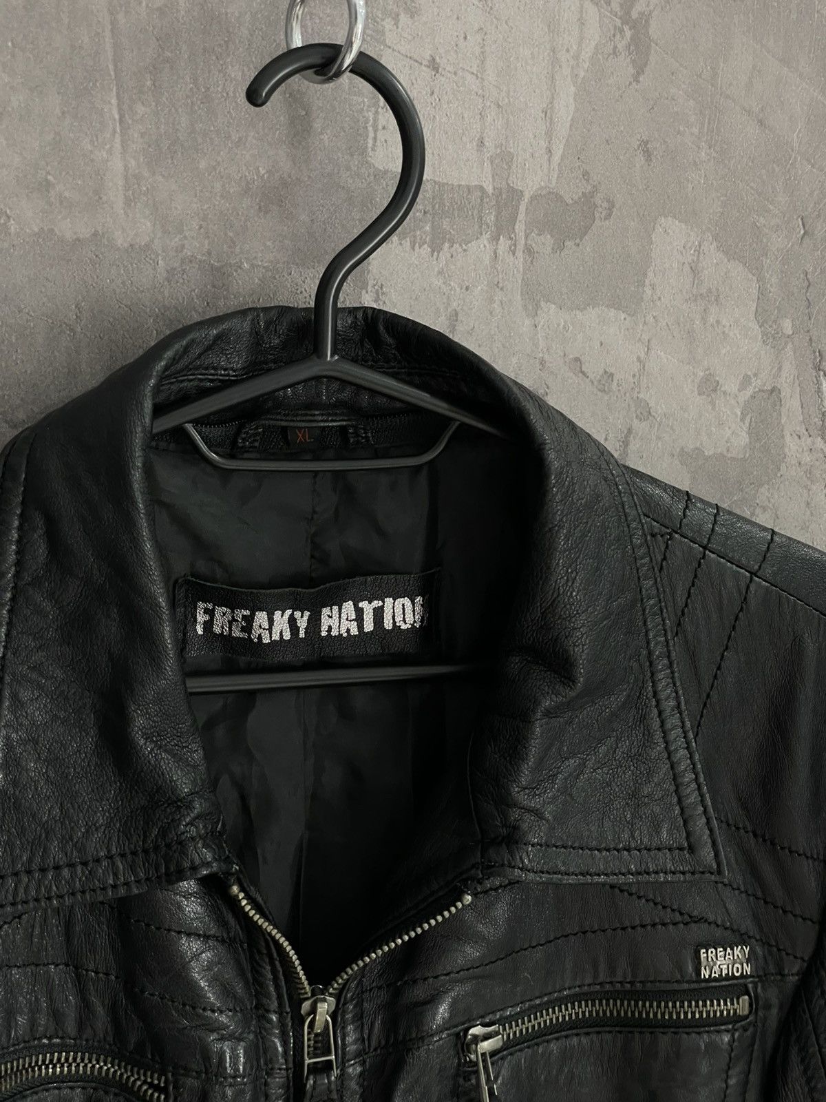 Hysteric Glamour Vintage Y2K Freaky Nation Black Woman Leather Jacket Size XL / US 12-14 / IT 48-50 - 9 Thumbnail