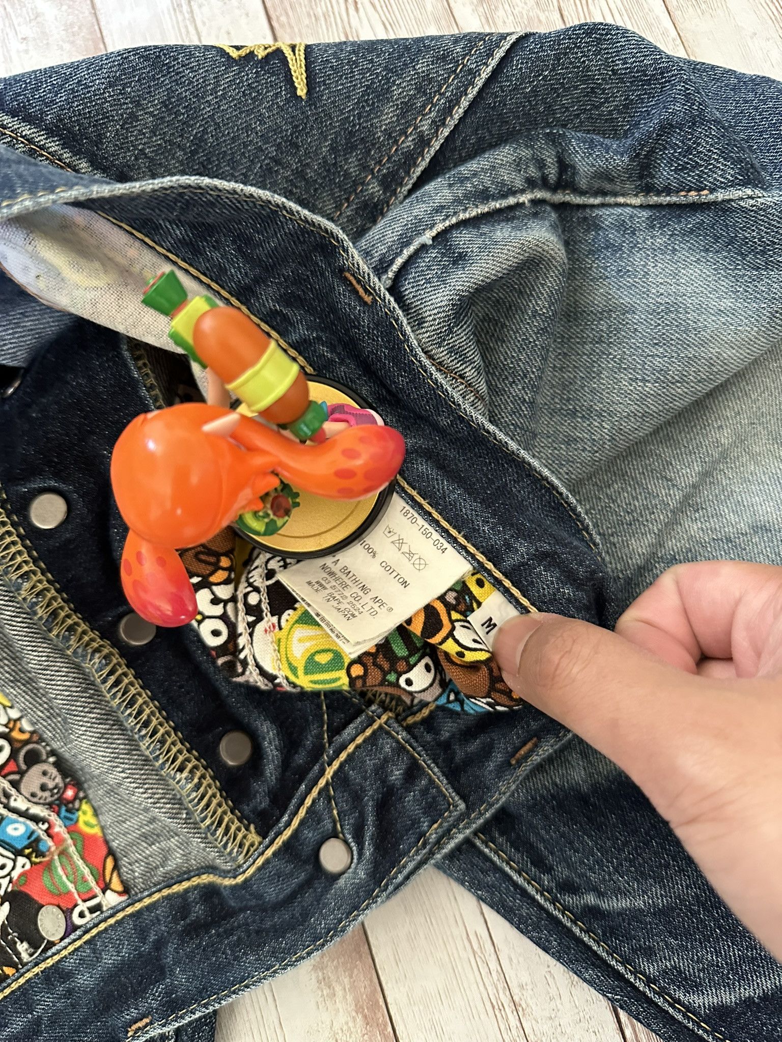 Bape Baby Milo Safari Denim Size US 32 / EU 48 - 9 Thumbnail