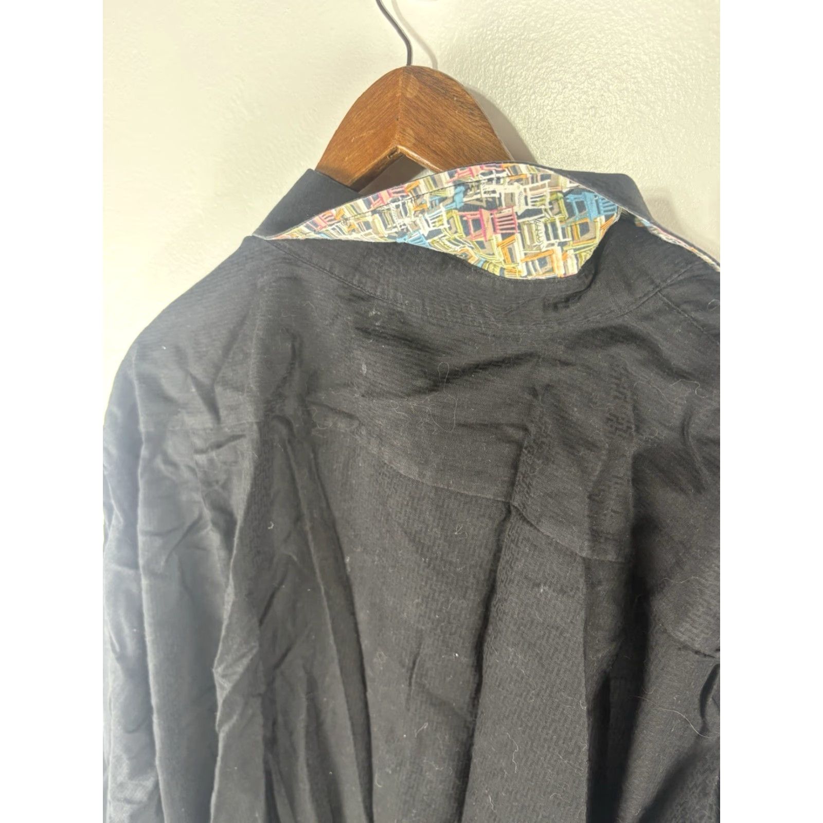 Luchiano Visconti VINTAGE Luchiano Visconti Dress Shirt Men’s 3XL Cotton Long Sleeve Button-Down Business Casual Black Size 48R - 4 Thumbnail