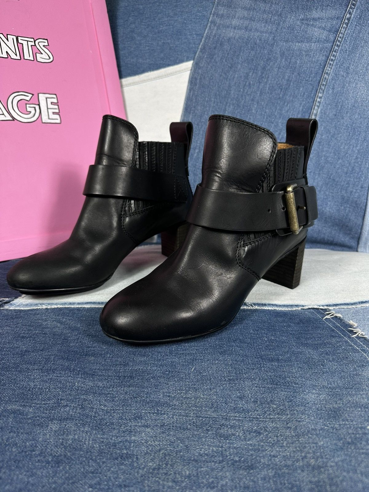 See by Chloe See By Chloe Cappa Block Heels Ankle Boots Hardware Buckle Size US 8 / IT 38 - 3 Thumbnail