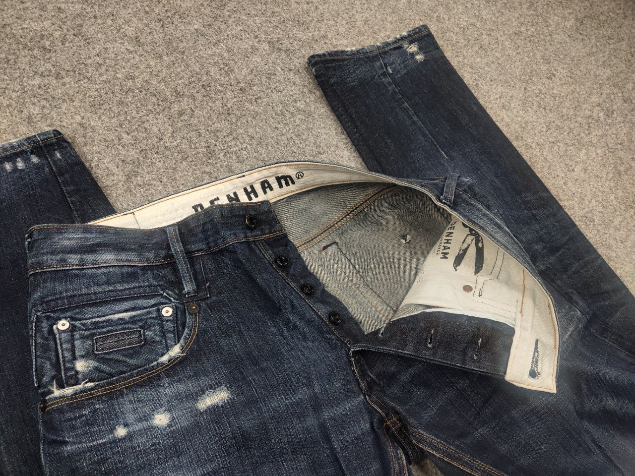 DENHAM Denham the jeanmaker cutter Vintage Japan Denim Faded Jeans Size US 32 / EU 48 - 12 Thumbnail
