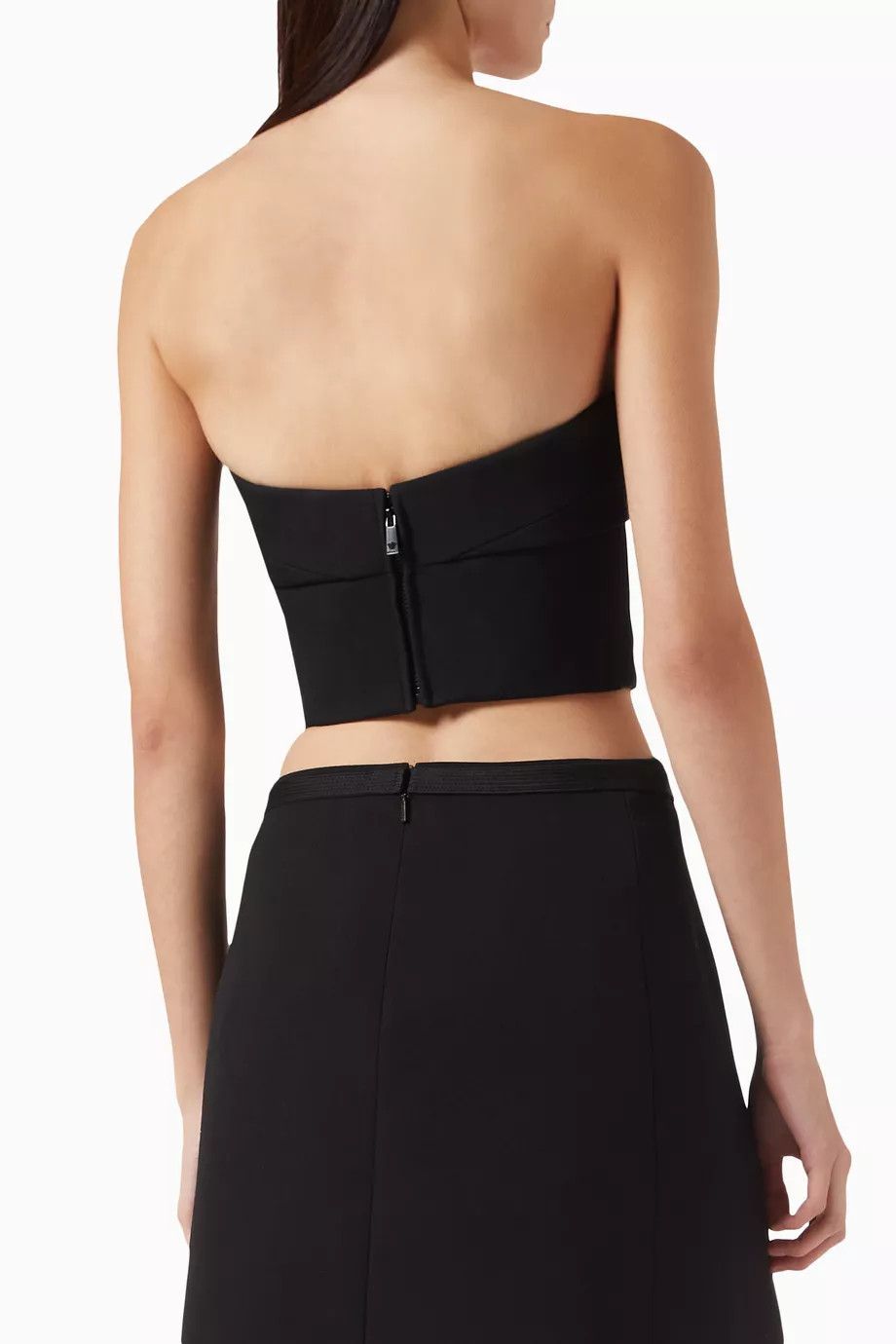 Versace o1s22i1n1024 Padded Cup Bustier Top in Black Size M / US 6-8 / IT 42-44 - 3 Thumbnail