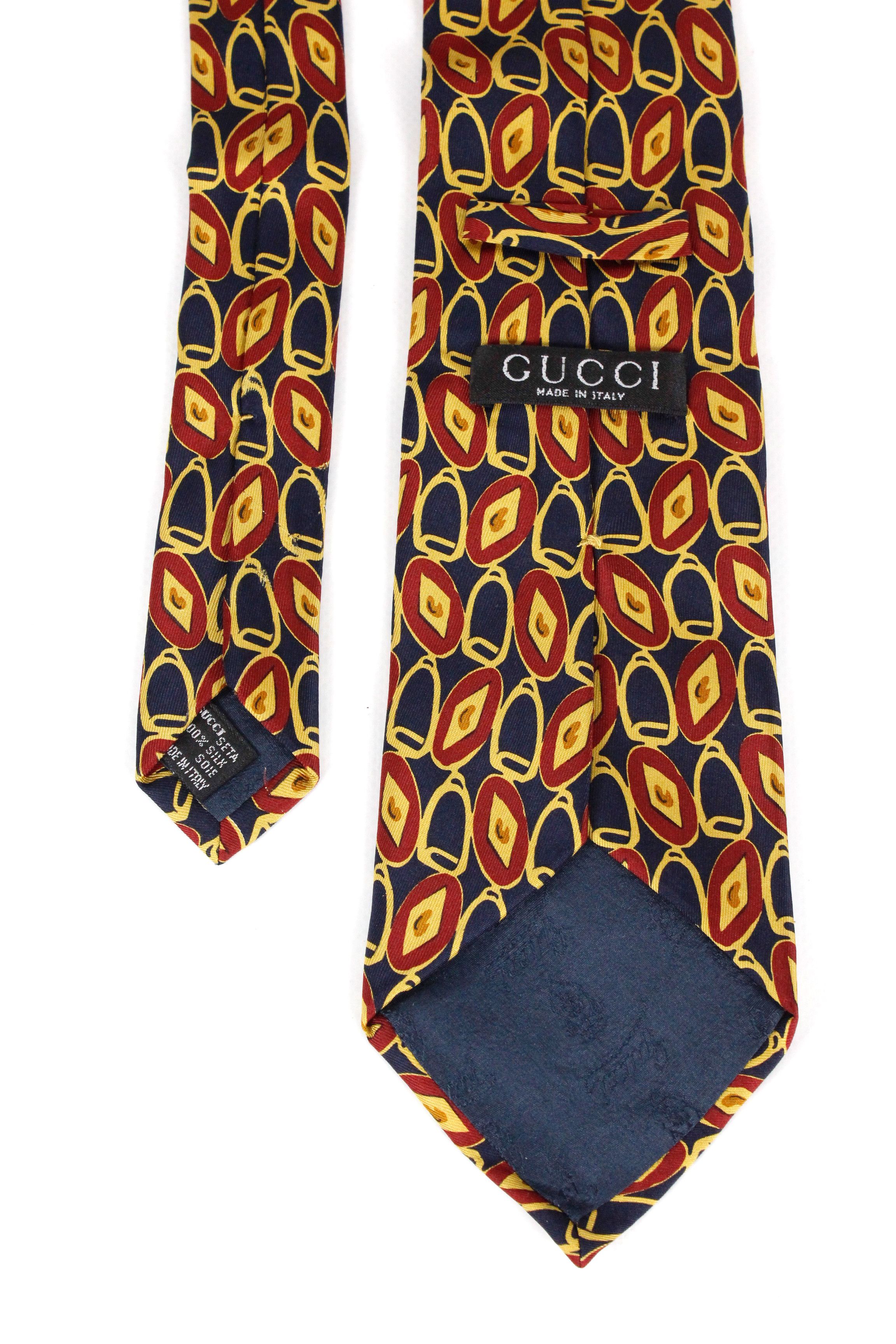 Gucci Vintage Gucci Abstract Pattern Tie Cravatte Size ONE SIZE - 3 Thumbnail