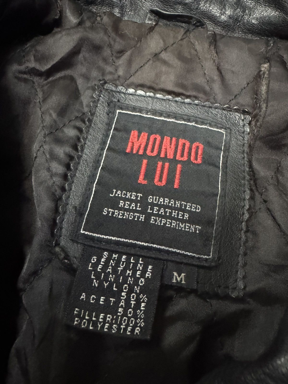 Vintage VINTAGE MONDO LUI DOUBLE COLLAR BIKER LEATHER JACKET Size US M / EU 48-50 / 2 - 3 Thumbnail