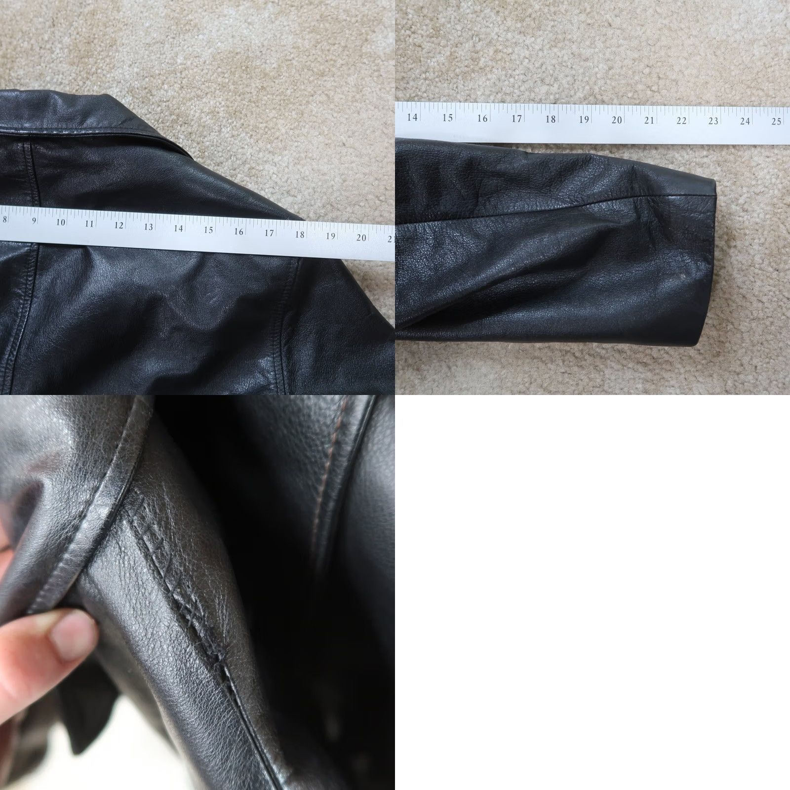 Vintage VINTAGE Wilsons Black Leather Jacket Women's XL Button Front Insulated Coat Size XL / US 12-14 / IT 48-50 - 9 Thumbnail