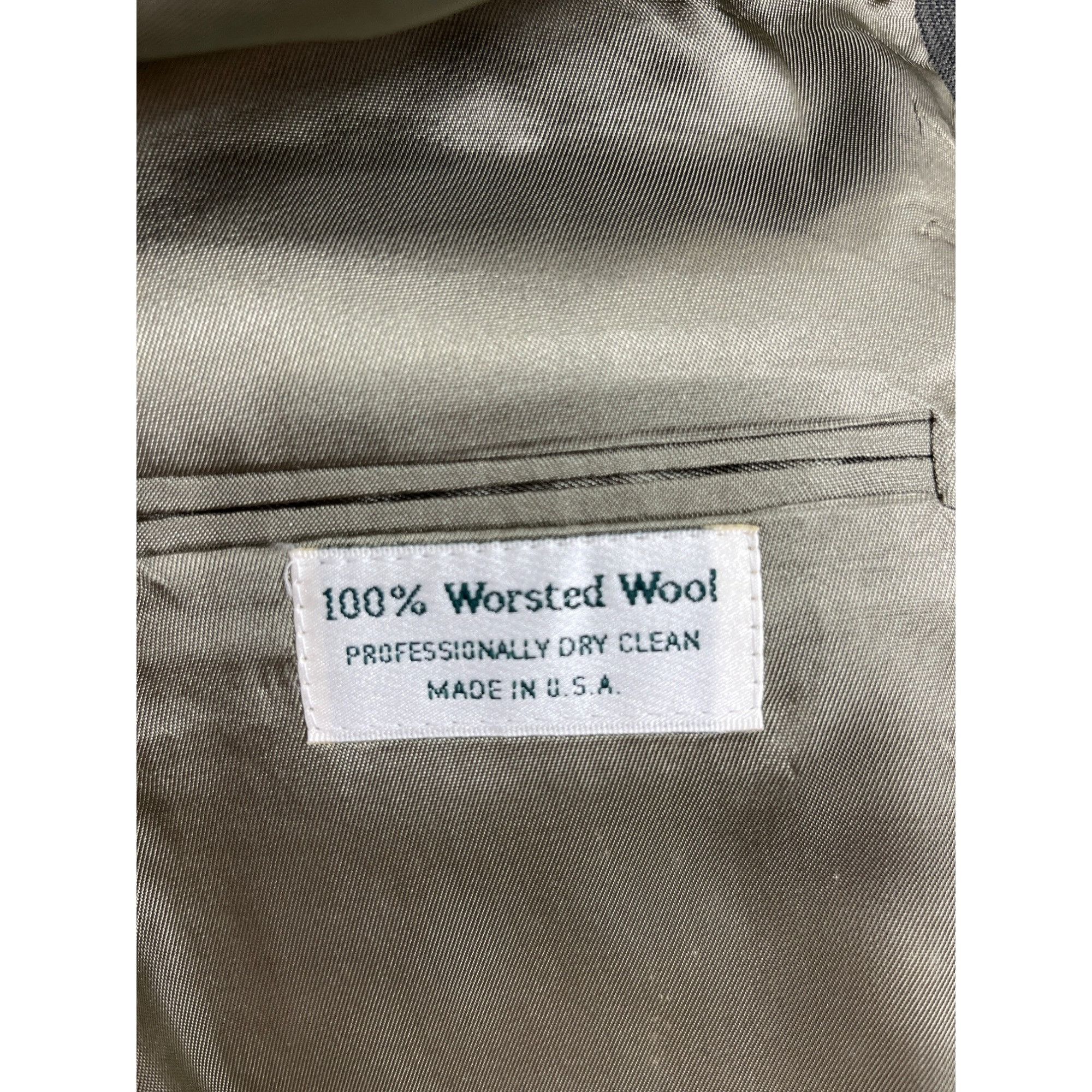 Other Mens Gray Pinstripe Suit 42R 100% Worsted Wool Pants 34/31 B Size 42R - 6 Thumbnail