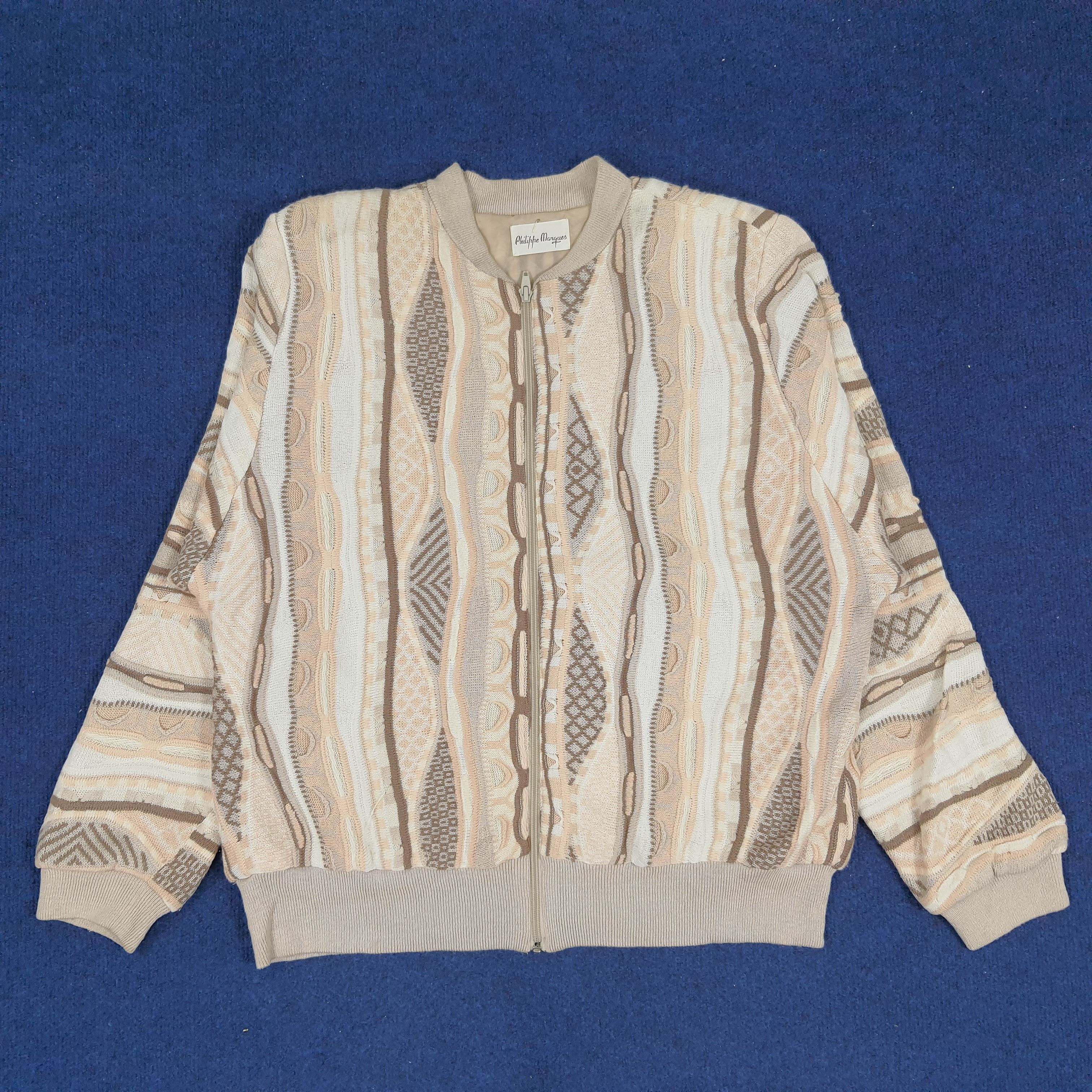 Designer × Vintage Vintage Philippe Marques Zipper Sweatshirt Size US L / EU 52-54 / 3 - 1 Thumbnail