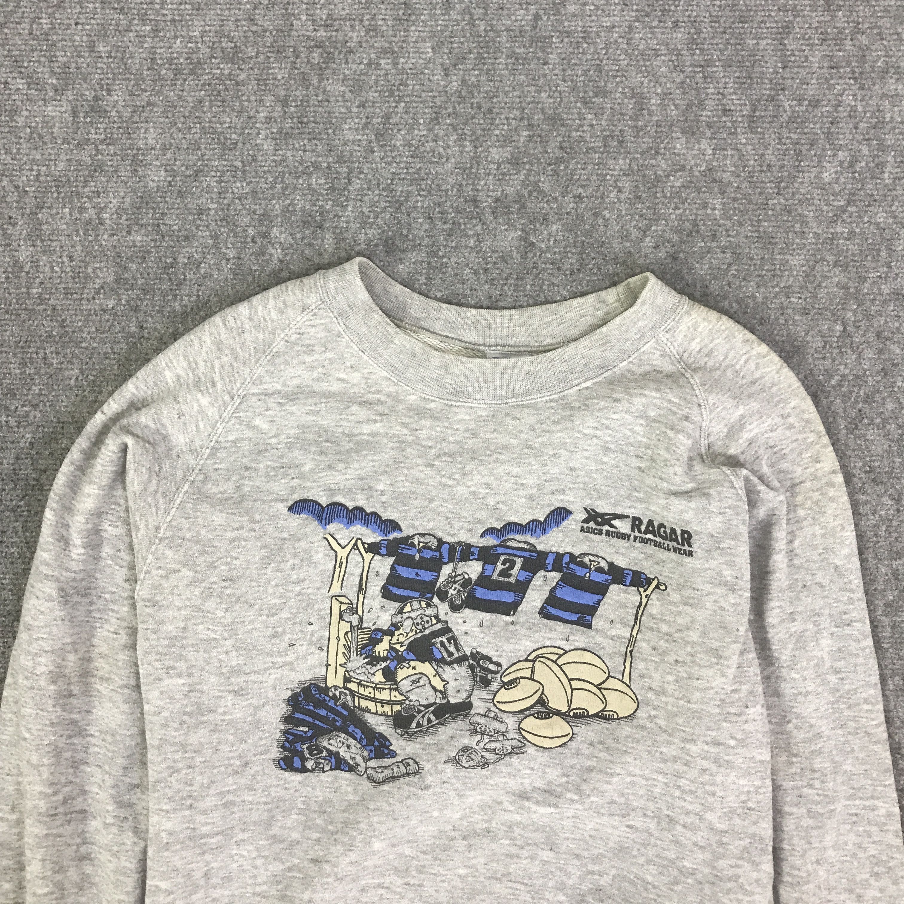 Japanese Brand VTG ASICS RUGBY FOOTBALL WEAR SWEATSHIRT K126B18 Size US L / EU 52-54 / 3 - 2 Thumbnail