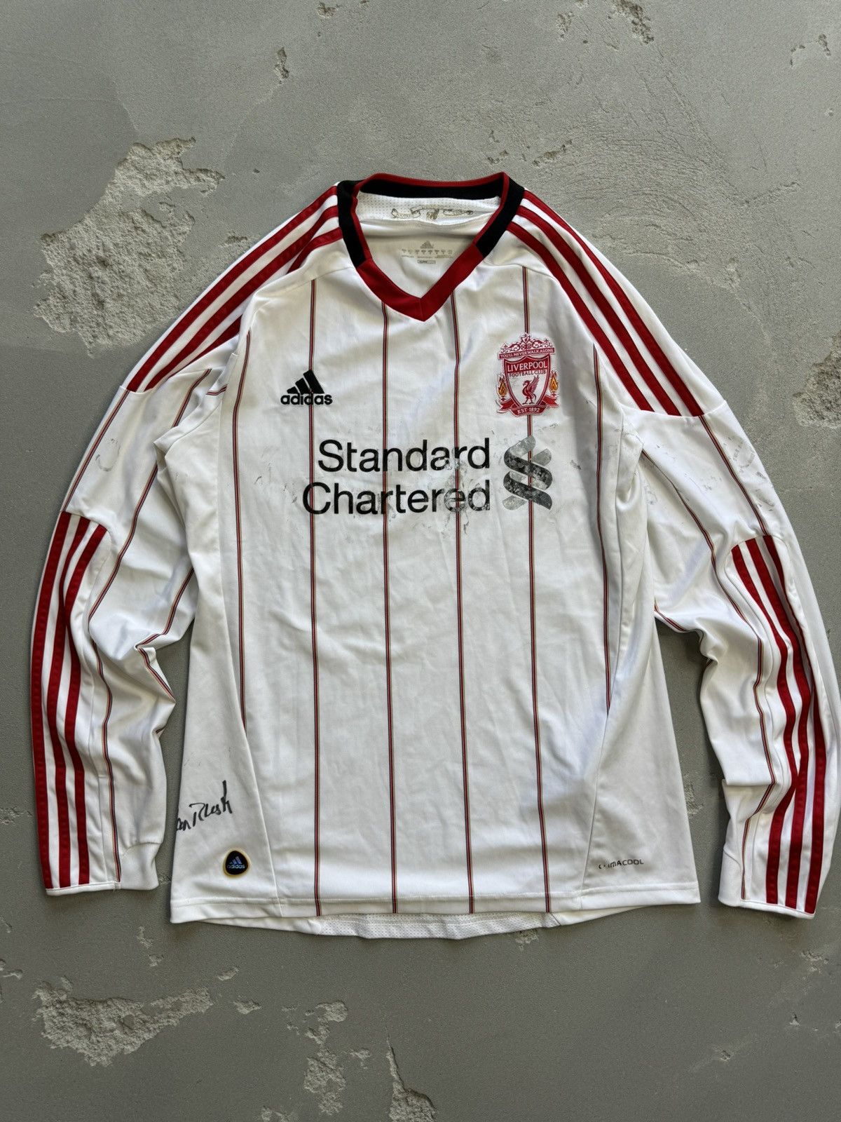 Adidas 2010 2011 Vintage Liverpool Adidas Away Soccer Jersey Size US M / EU 48-50 / 2 - 3 Thumbnail