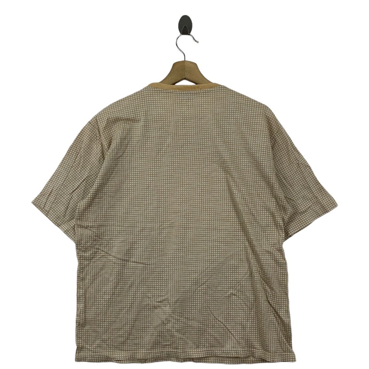 Other SIRONI Italian Brand Check Tartan Pocket Cream Short Sleeve Size US L / EU 52-54 / 3 - 3 Thumbnail