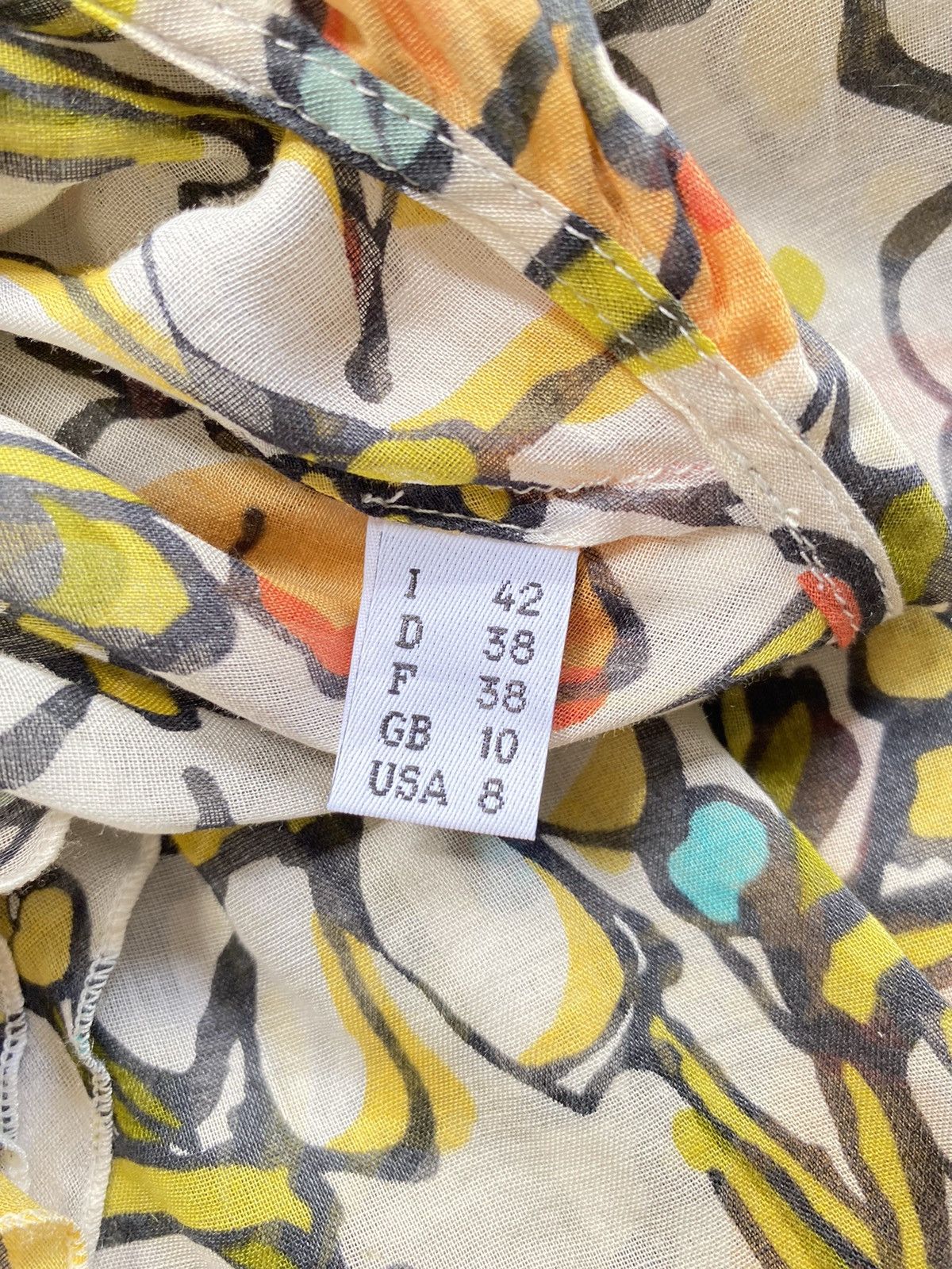 Moschino MOSCHINO Layered Ruffles Floral V-Neck Blouse Size S / US 4 / IT 40 - 17 Thumbnail