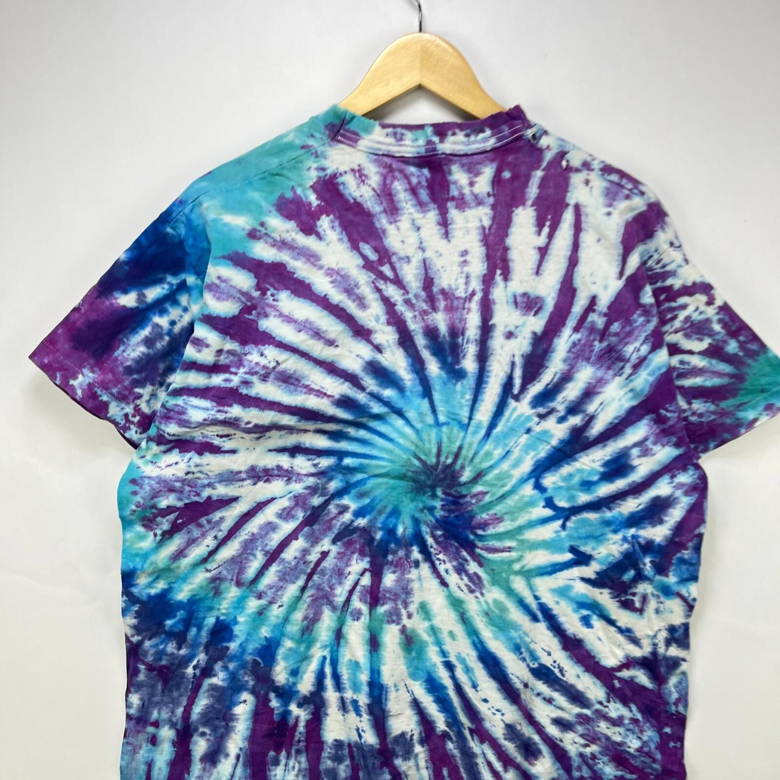 Fruit Of The Loom Vintage 90s Tie Dye Liquid AOP T Shirt Hippie XL Size US XL / EU 56 / 4 - 10 Thumbnail