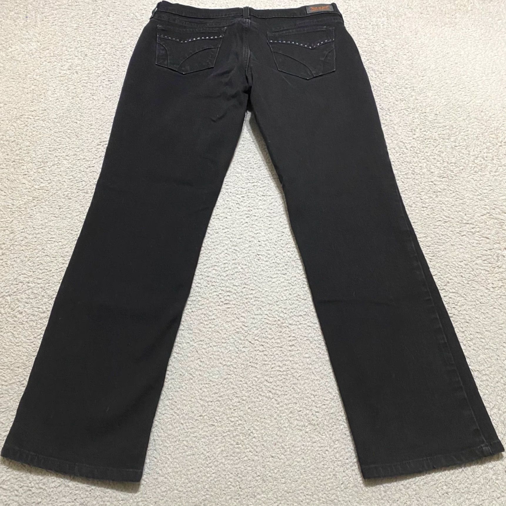 Levi's Levi's 505 Jeans Black Denim Dark Wash Mid Rise Womens 10 Regular Straight Pocket 5-Pocket Design Size 32" / US 10 / IT 46 - 2 Thumbnail