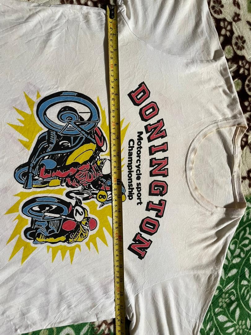 Vintage K6-05 Vintage 90s T-Shirt Moped Mayhem Donington The Size US L / EU 52-54 / 3 - 3 Thumbnail
